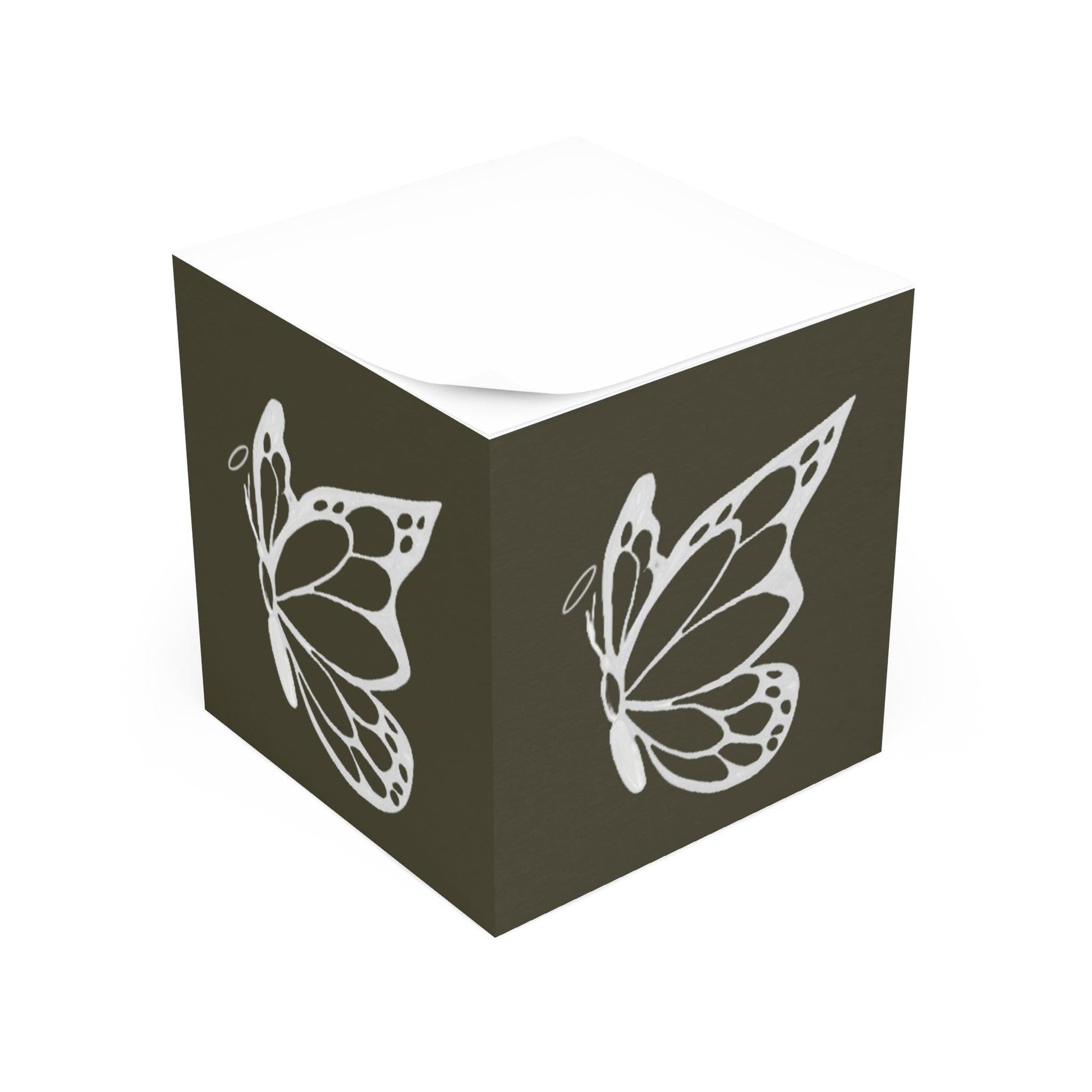 Butterfly Note Cube, Decorative Sticky Notes, Cute Office Accessories, Butterfly Décor, Halo Butterfly, Gift for Writers,Journaling Supplies