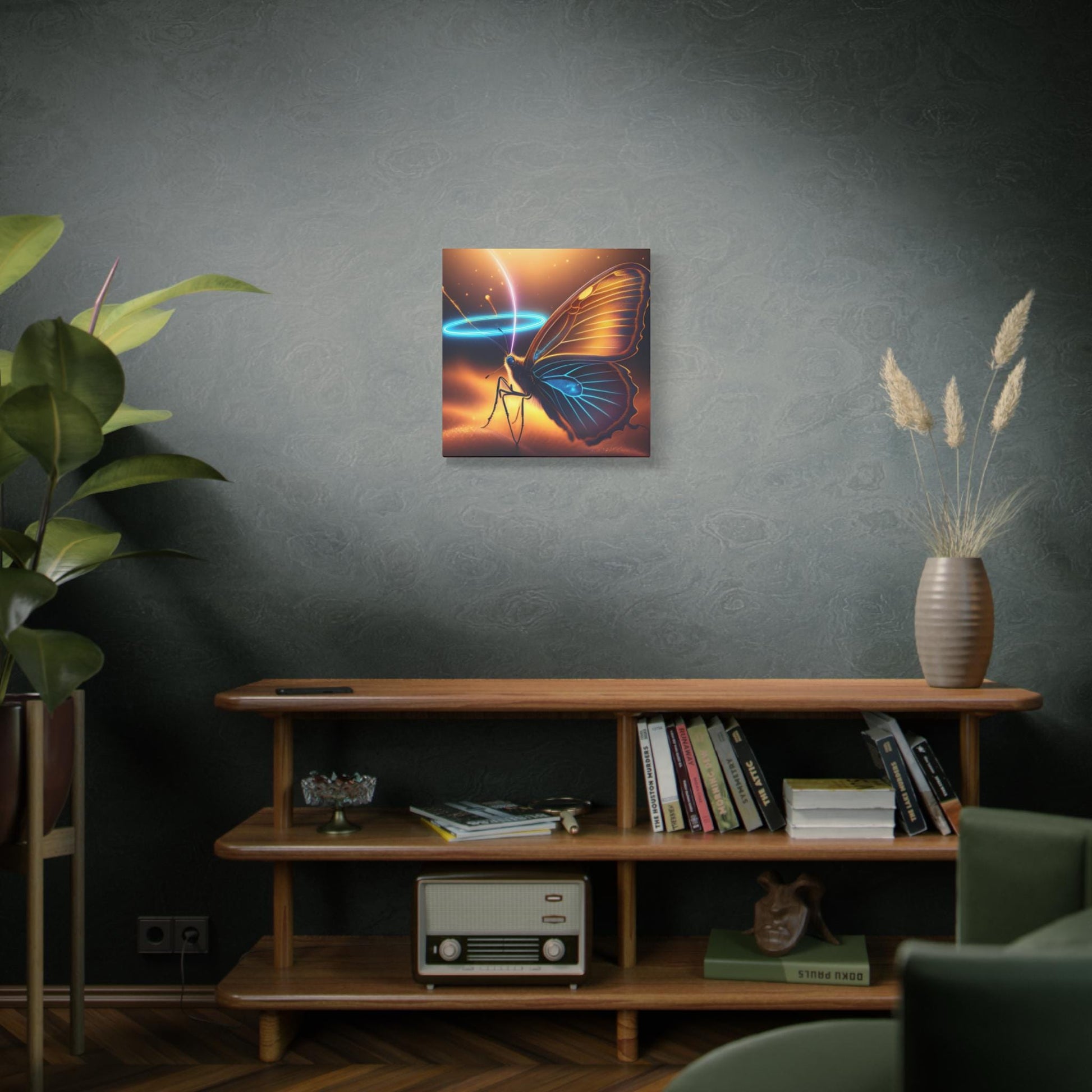 Halo Butterfly Wall Art Canvas Print, Uplifting Home Decor for Nature Lovers, Great for Birthdays, Anniversaries, or As a Gift