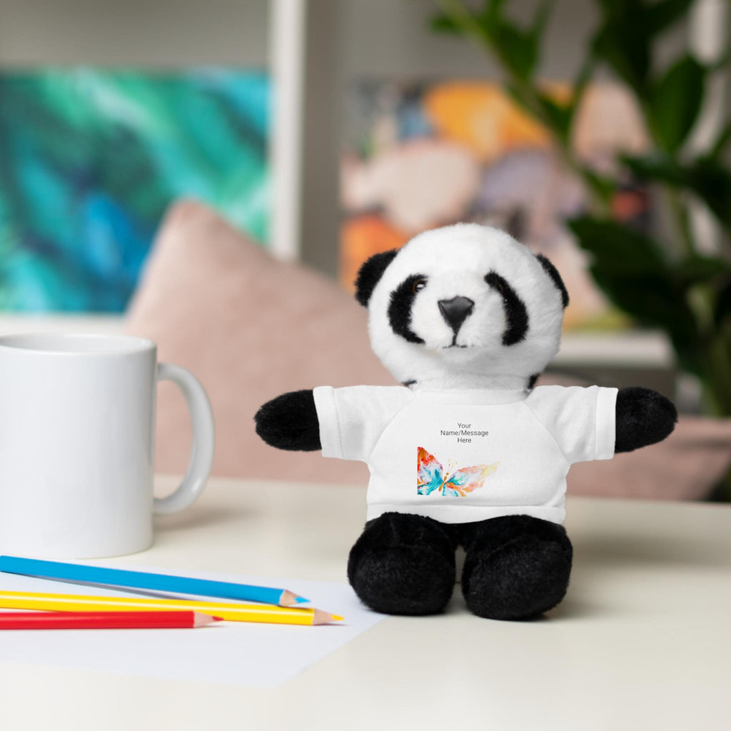Adorable Halo Butterfly Stuffed Animal with Customizable T-Shirt, Perfect Gift for Kids, Baby Showers, Birthdays, and Holidays