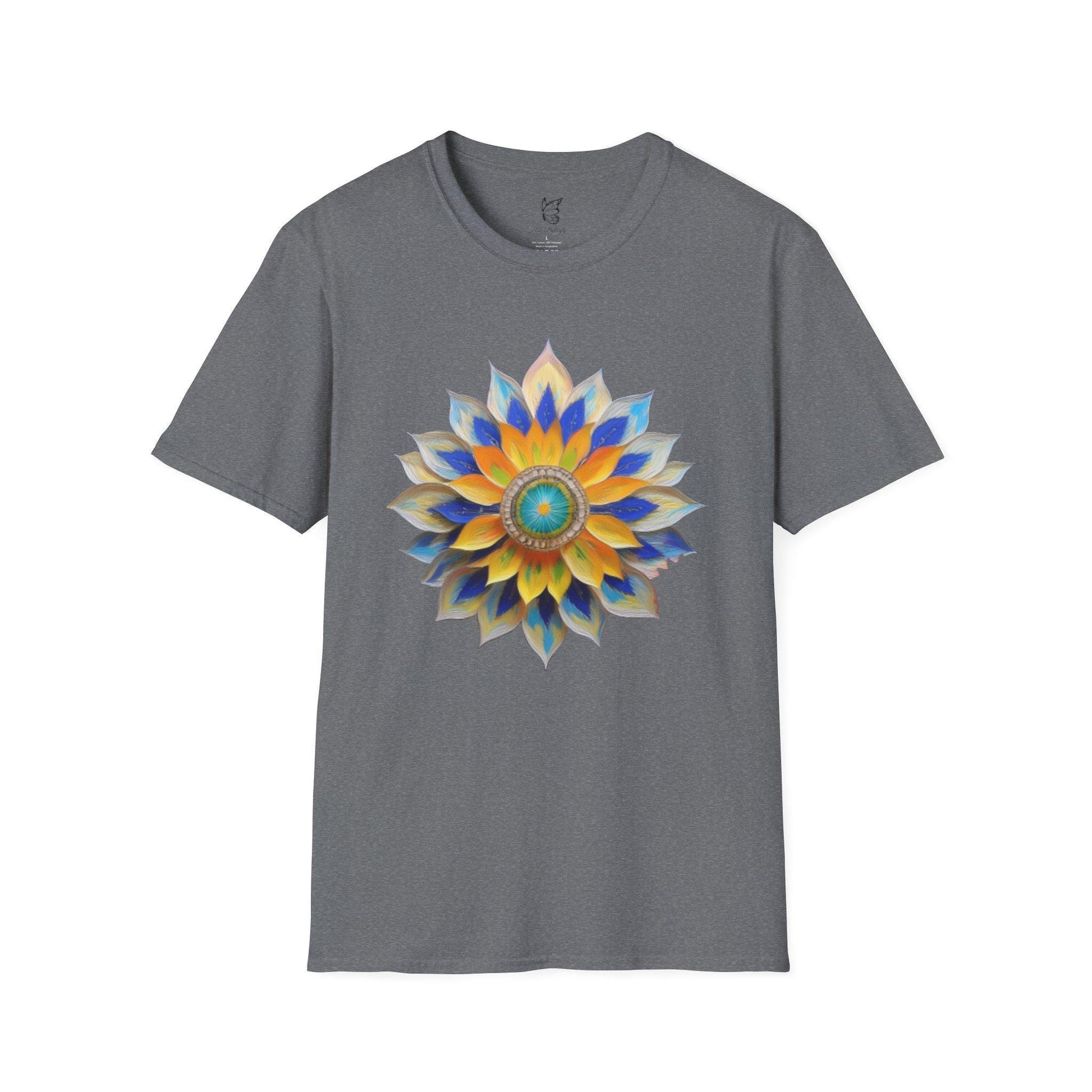 Colorful Flower Love T-Shirt, Unisex Tee, Boho Style, Gifts for Her, Spring Fashion, Casual Wear