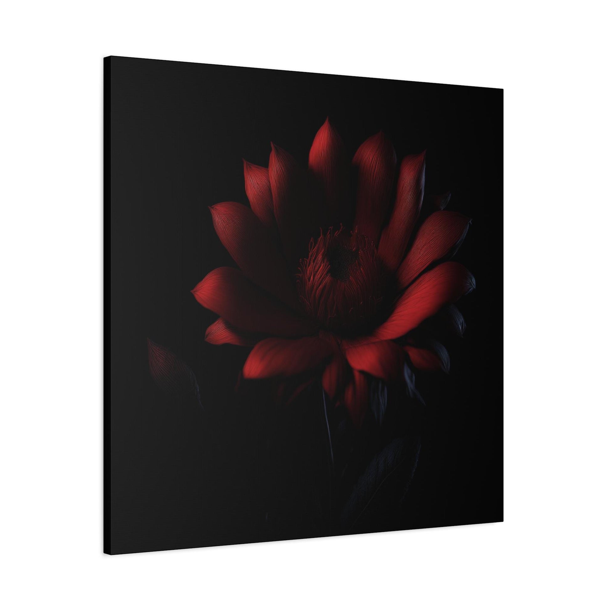 Artistic Burgundy Floral Canvas Print, Home Decor, Wall Art, Flower Artwork, Maroon Flower Canvas, Statement Piece, Modern Decor