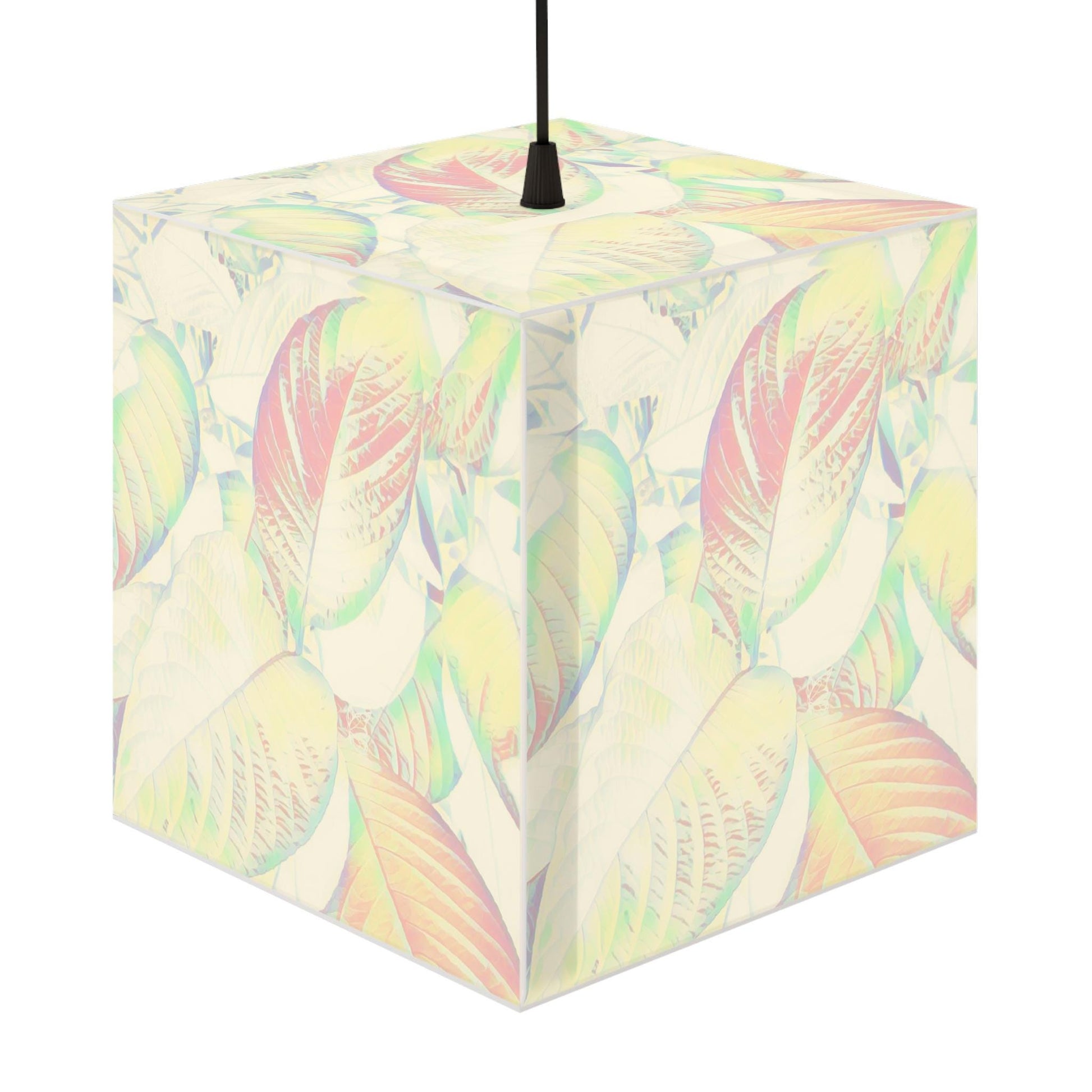 Botanical Glow Lamp - Chic Leaf Pattern Hanging Light Fixture, Boho Decor for Home, Nature-Inspired Lighting, Halo Butterfly