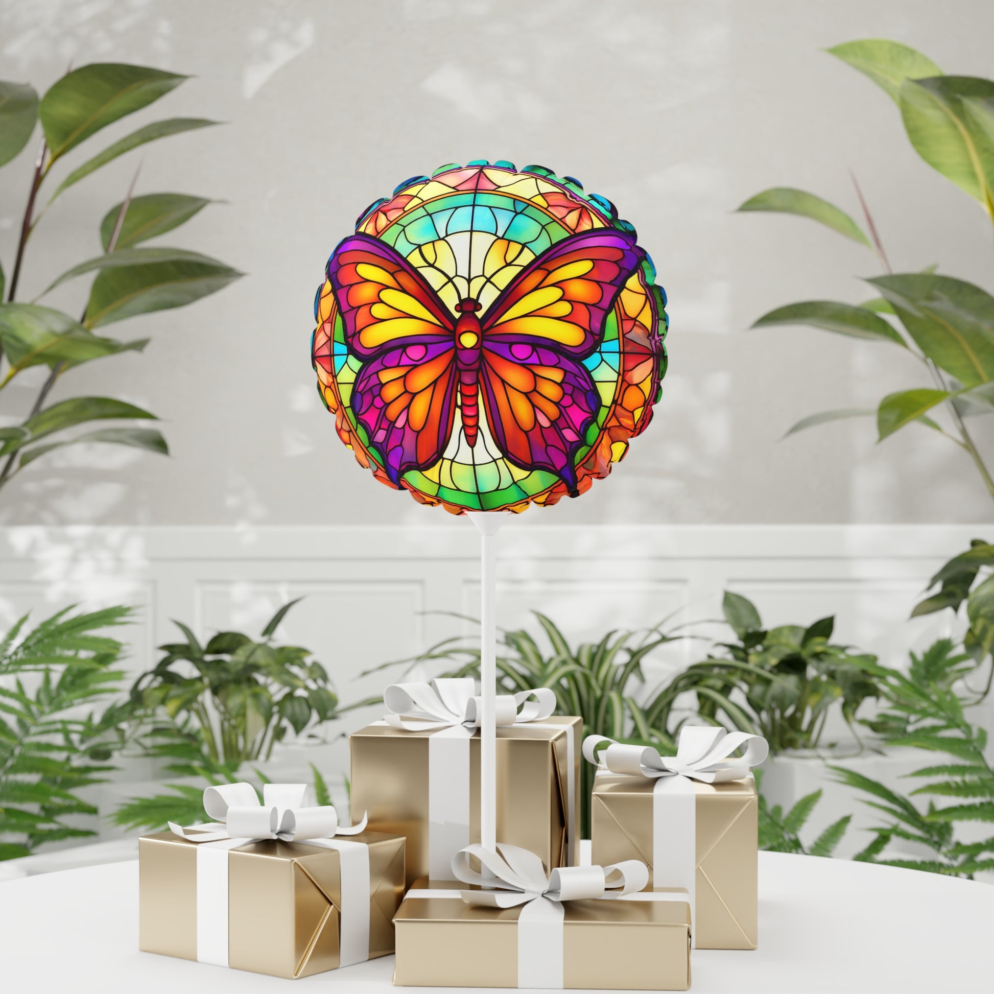 Colorful Butterfly Heart-Shaped Balloons, Party Decor, Birthday Celebration, Floral Theme, Event Decorations, Kids' Birthday Parties