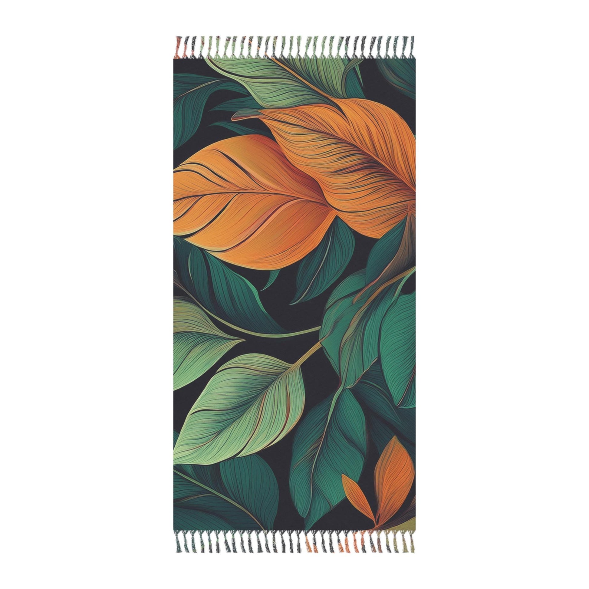 Boho Beach Towel - Tropical Leaf Design, Travel Blanket, Poolside Accessory, Gift for Beach Lovers, Summer Essentials