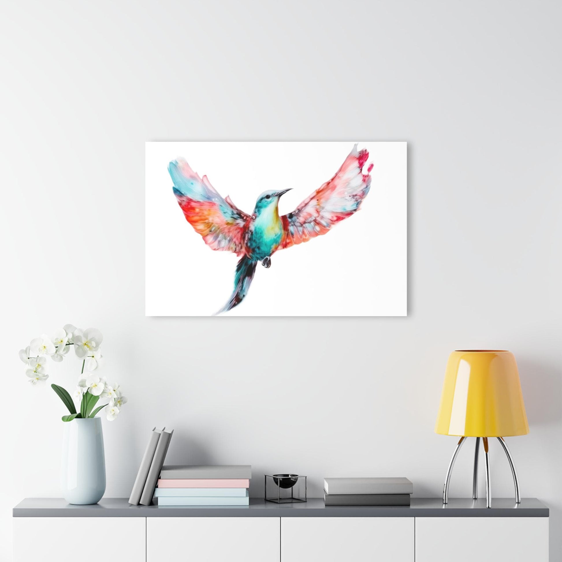 Colorful Hummingbird Acrylic Print - Vibrant Wall Art, Spread Your Wings And Fly, Gift for Bird Lovers, Nature Art, Modern Artwork