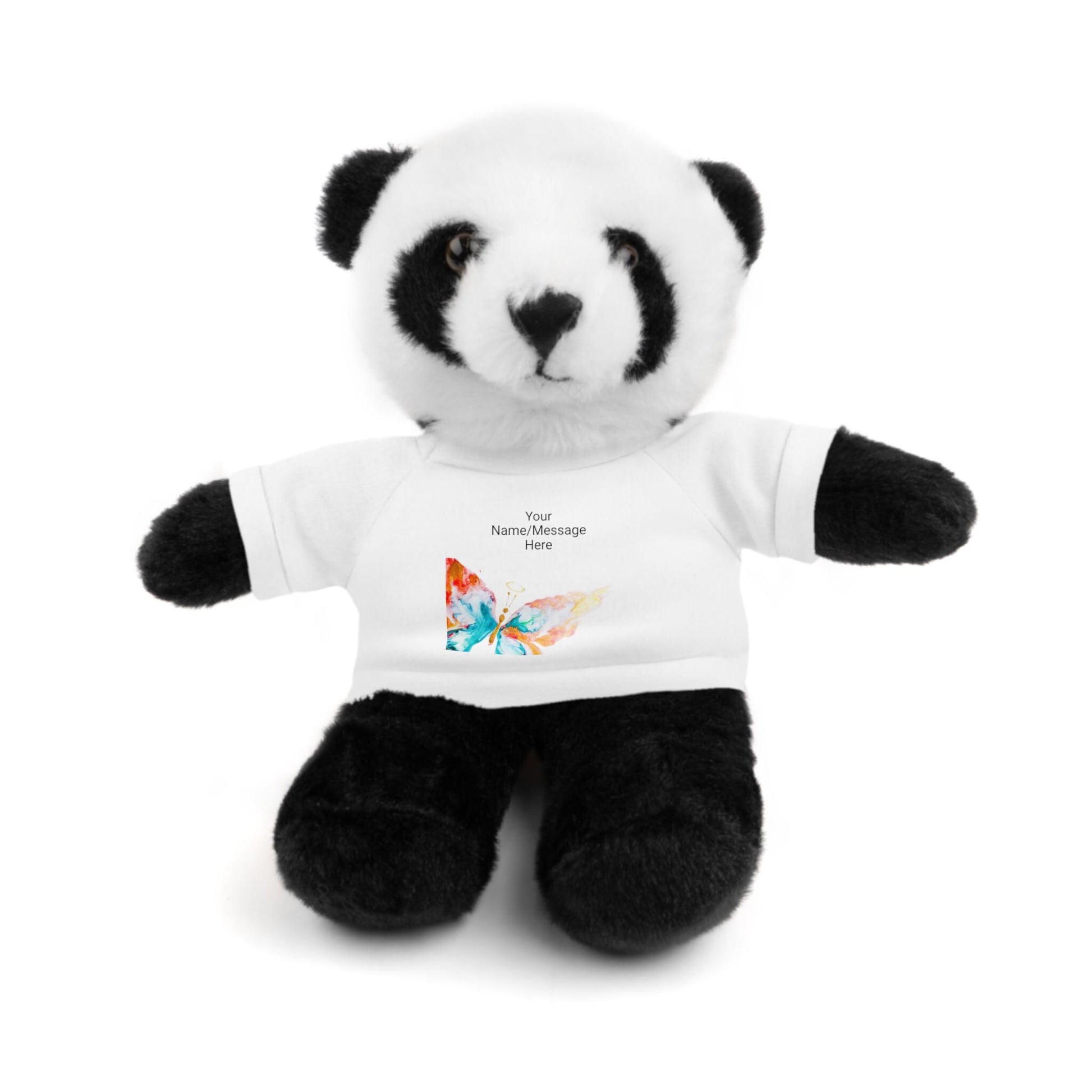 Adorable Halo Butterfly Stuffed Animal with Customizable T-Shirt, Perfect Gift for Kids, Baby Showers, Birthdays, and Holidays