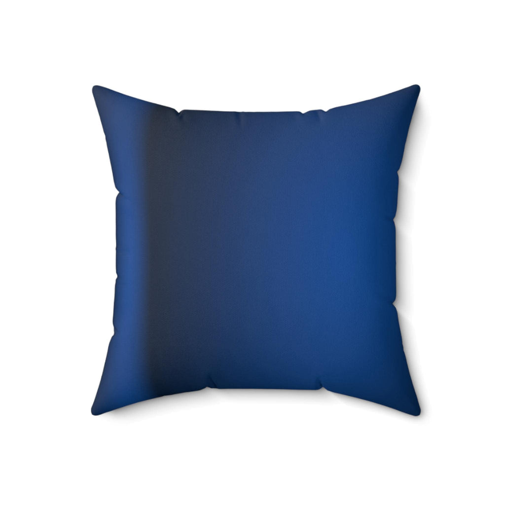 Blue Stained Glass Halo Butterfly Faux Suede Square Pillow Decorative Cushion, Cozy Home Accent, Butterfly Decor, Modern Sofa Pillow