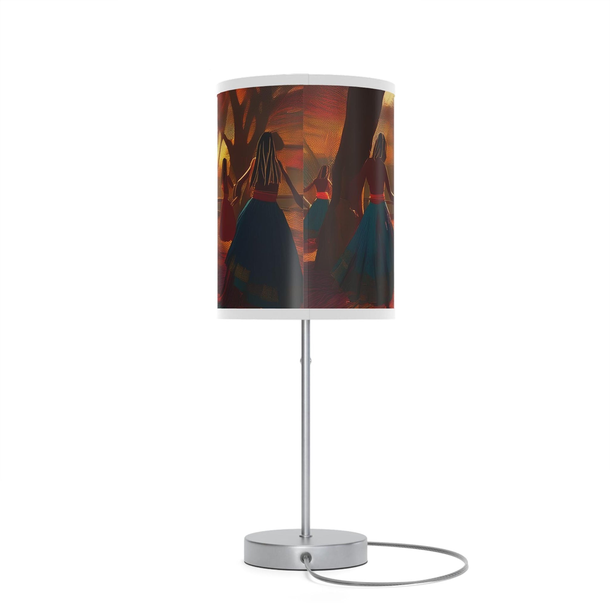 Colorful Dance Scene Table Lamp, Home Decor, Night Light, Bedroom Accent, Gift for Dancers, Artful Lighting