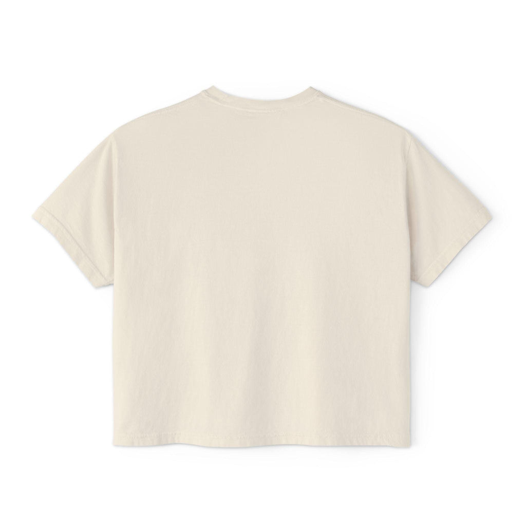 Boho Sun Flowers Graphic Boxy Tee - Relaxed Fit Women's Top, Casual Summer Outfit, Festival Wear, Gift for Her, Sun Lover Shirt