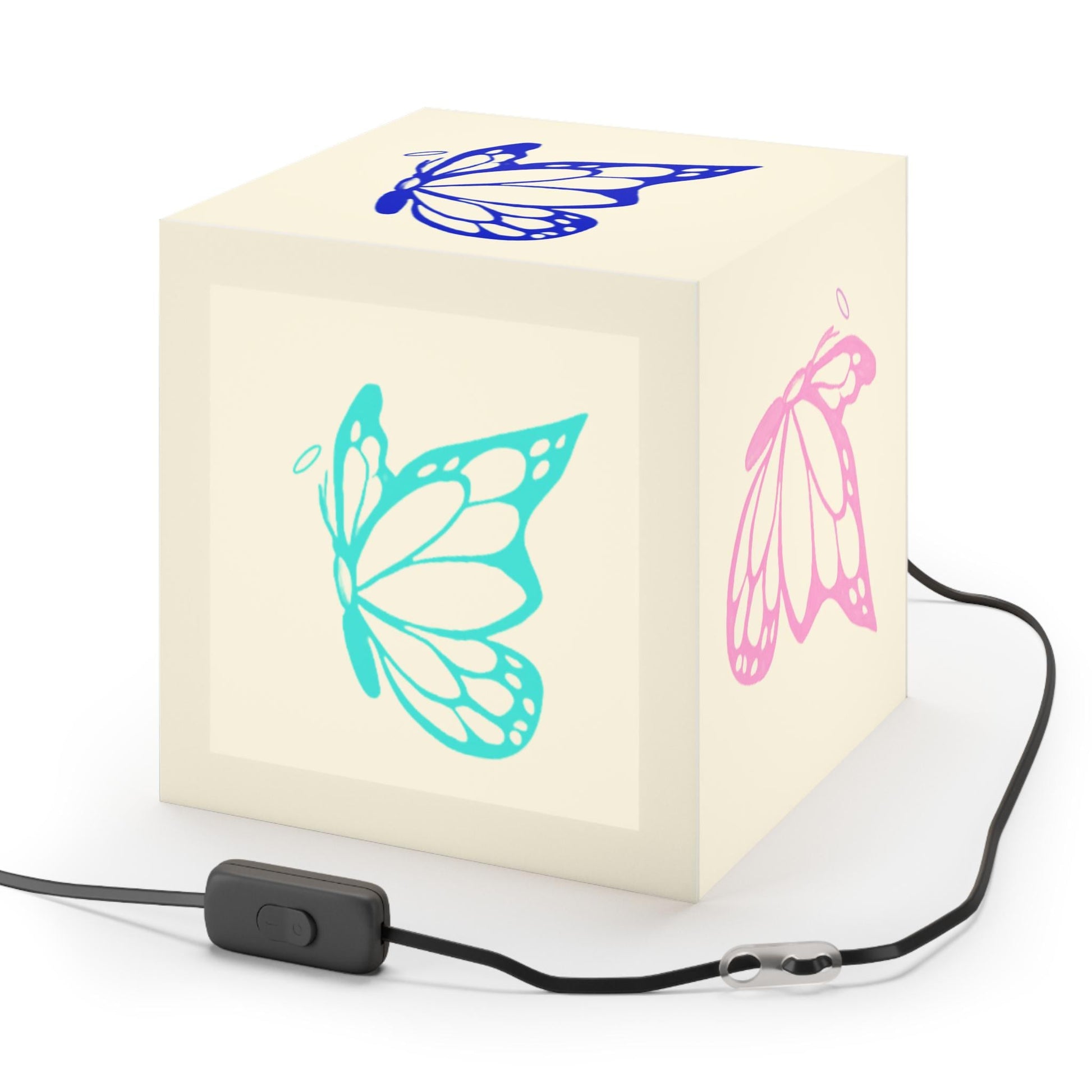 Halo Butterfly Logo Light Cube Lamp, Home Decor, Night Light, Unique Gift, Bedroom Accessory, Bohemian Style, Kids Room Decor