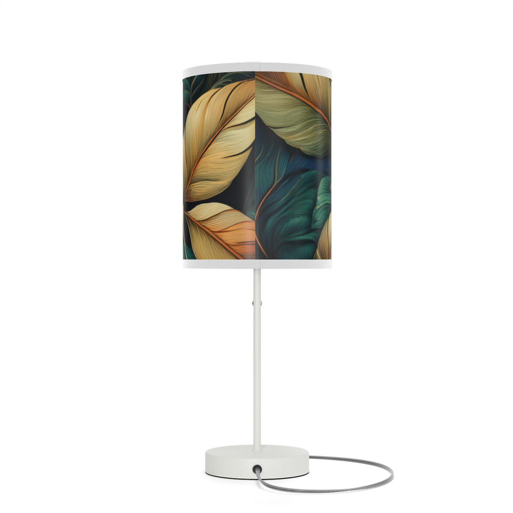 Botanical Leaf Table Lamp, Boho Home Decor, Bedroom Nightstand Light, Greenery Accent, Modern Lighting Fixture, Halo Butterfly