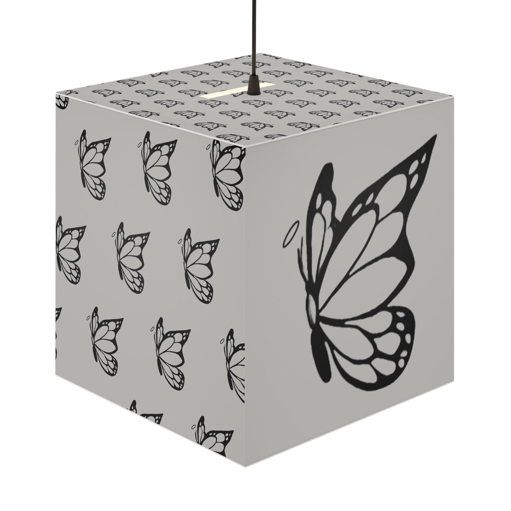 Halo Butterfly Logo Light Cube Lamp - Elegant Home Decor, Night Light, Gift for Nature Lovers, Unique Interior Lighting, Soft Ambient Glow