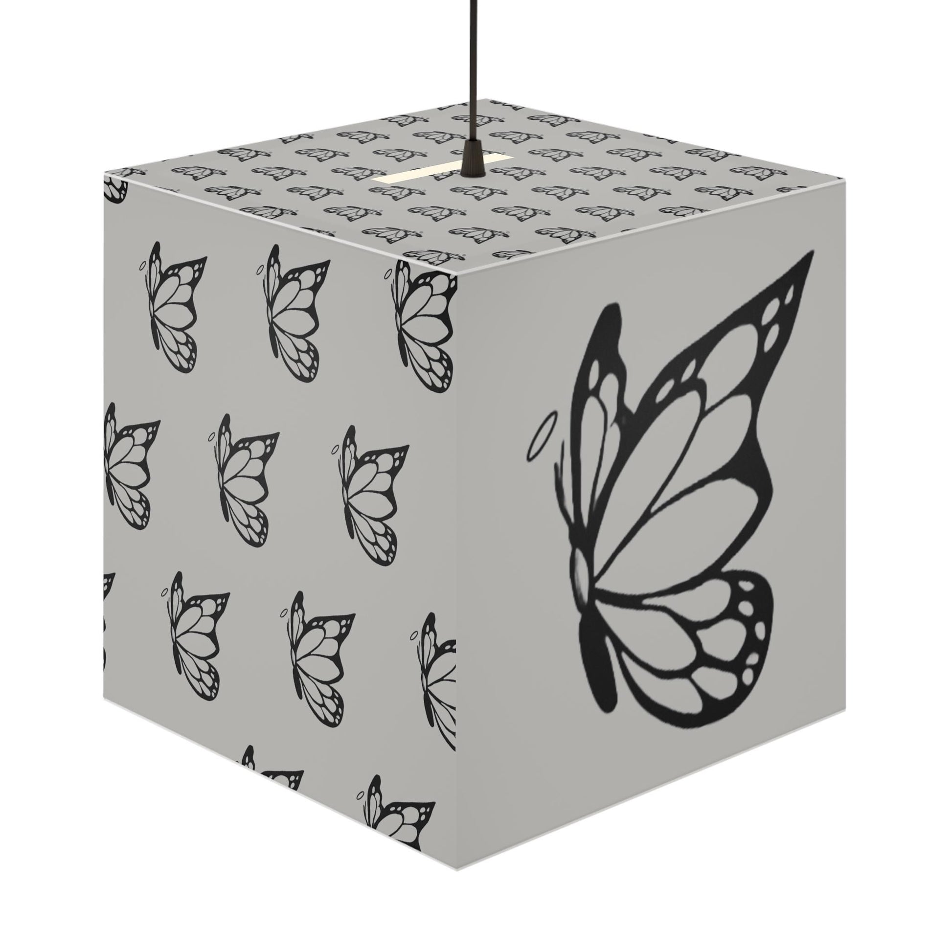 Halo Butterfly Logo Light Cube Lamp - Elegant Home Decor, Night Light, Gift for Nature Lovers, Unique Interior Lighting, Soft Ambient Glow