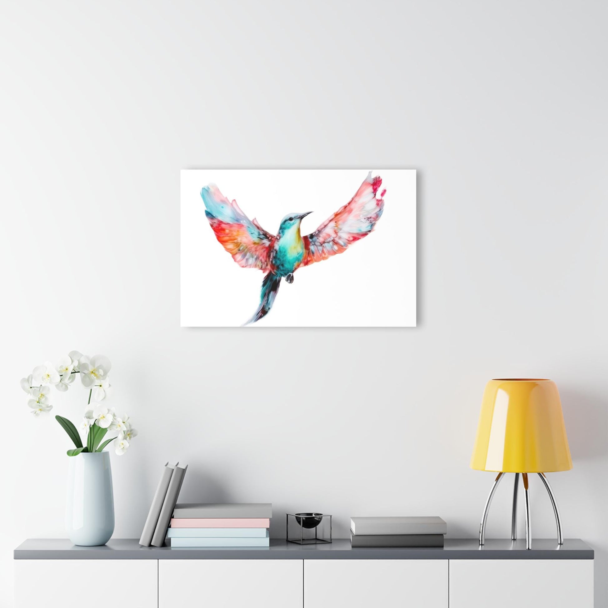 Colorful Hummingbird Acrylic Print - Vibrant Wall Art, Spread Your Wings And Fly, Gift for Bird Lovers, Nature Art, Modern Artwork
