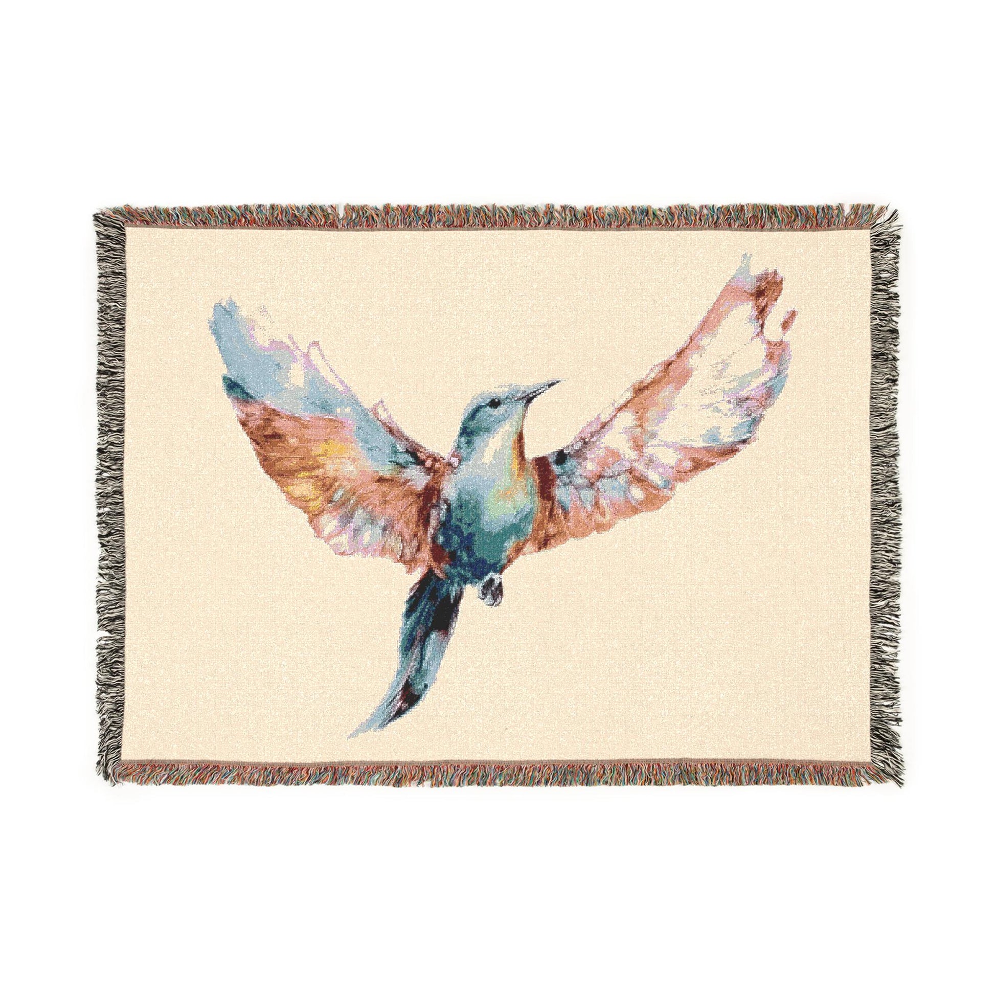 Colorful Bird Woven Blanket - Cozy Throw for Home Decor, Perfect Gift for Bird Lovers, Unique Wall Art, Stylish Layering