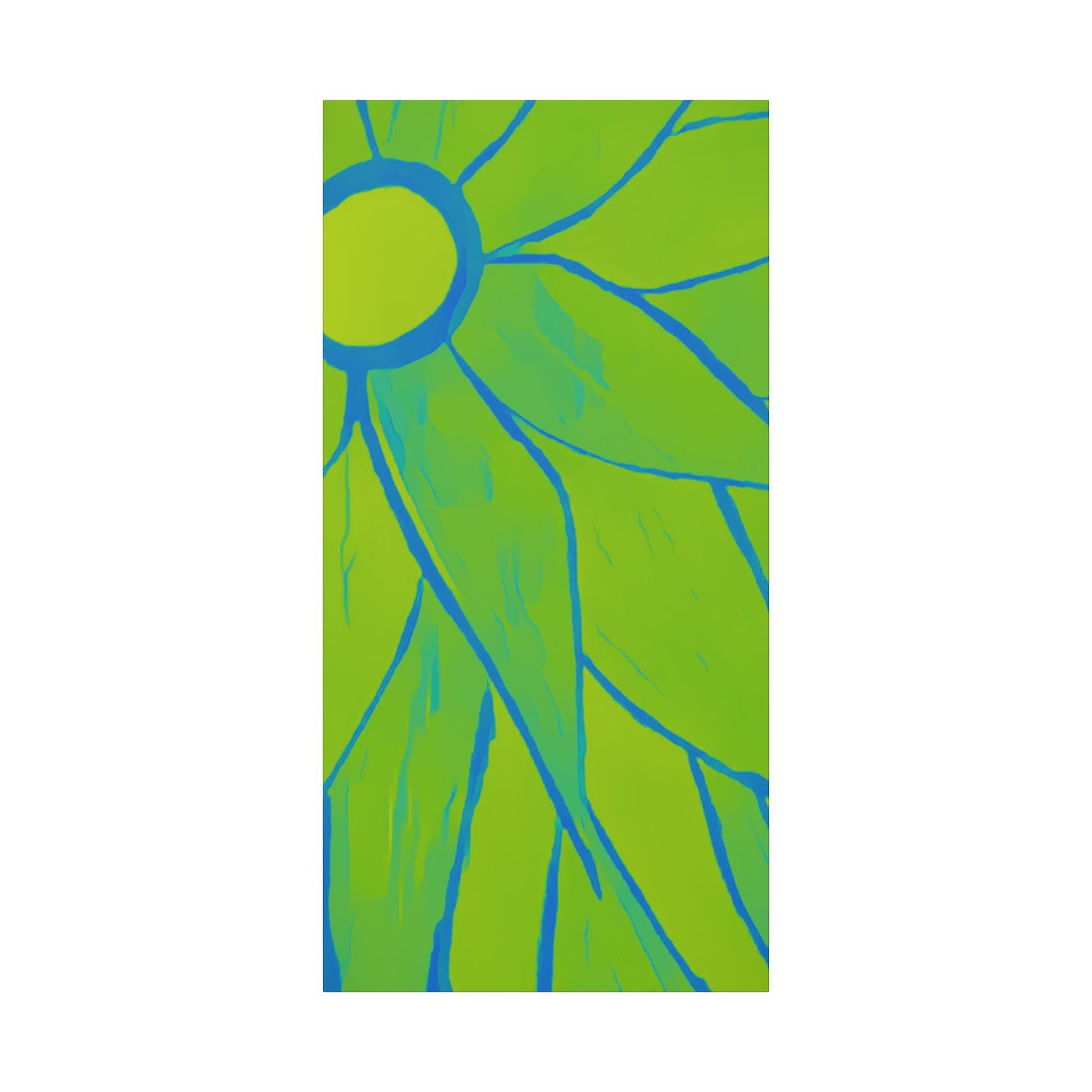 Bright Green Floral Wall Art Canvas, Home Decor, Gardening Decor, Colorful Flower Painting, Living Room Wall Hanging, Gift for Flower Lovers