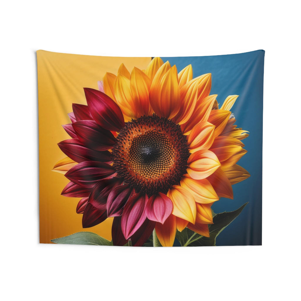 Bright Sunflower Indoor Wall Tapestry, Boho Home Decor, Flower Art Hanging, Floral Tapestry, Vibrant Wall Art, Nature-Inspired Decor