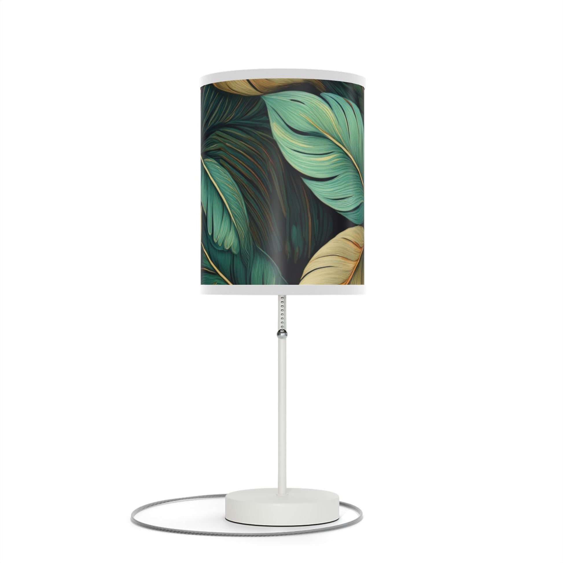 Botanical Leaf Table Lamp, Boho Home Decor, Bedroom Nightstand Light, Greenery Accent, Modern Lighting Fixture, Halo Butterfly