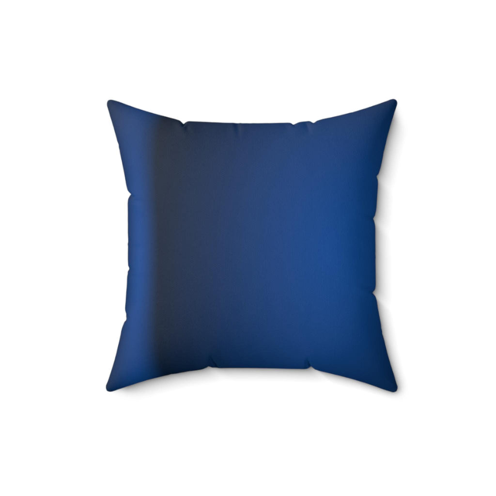 Blue Stained Glass Halo Butterfly Faux Suede Square Pillow Decorative Cushion, Cozy Home Accent, Butterfly Decor, Modern Sofa Pillow