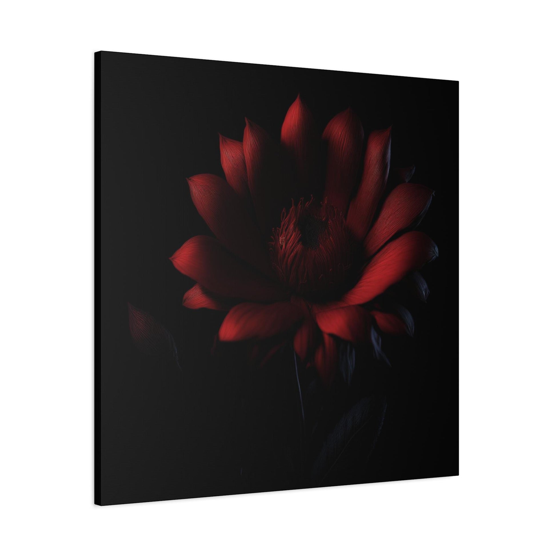 Artistic Burgundy Floral Canvas Print, Home Decor, Wall Art, Gift for Flower Lovers, Halo Butterfly, Modern Decoration, Halo Butterfly