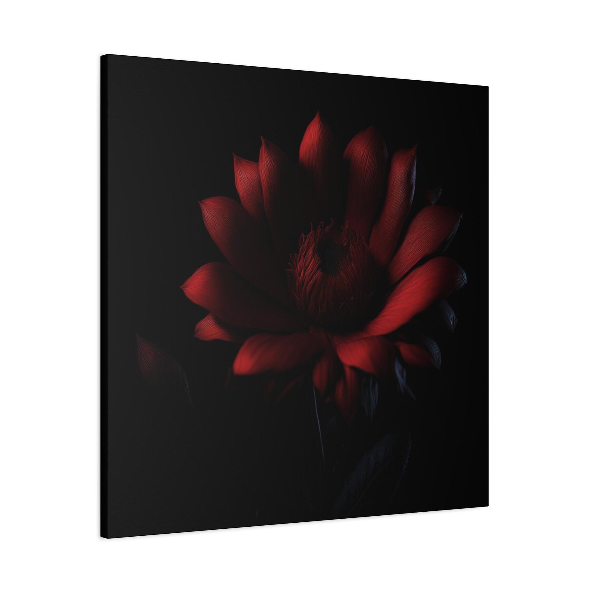 Burgundy Floral Matte Canvas Art, Wall Decor, Floral Home Decor, Stylish Gift for Her, Living Room Wall Art, Halo Butterfly