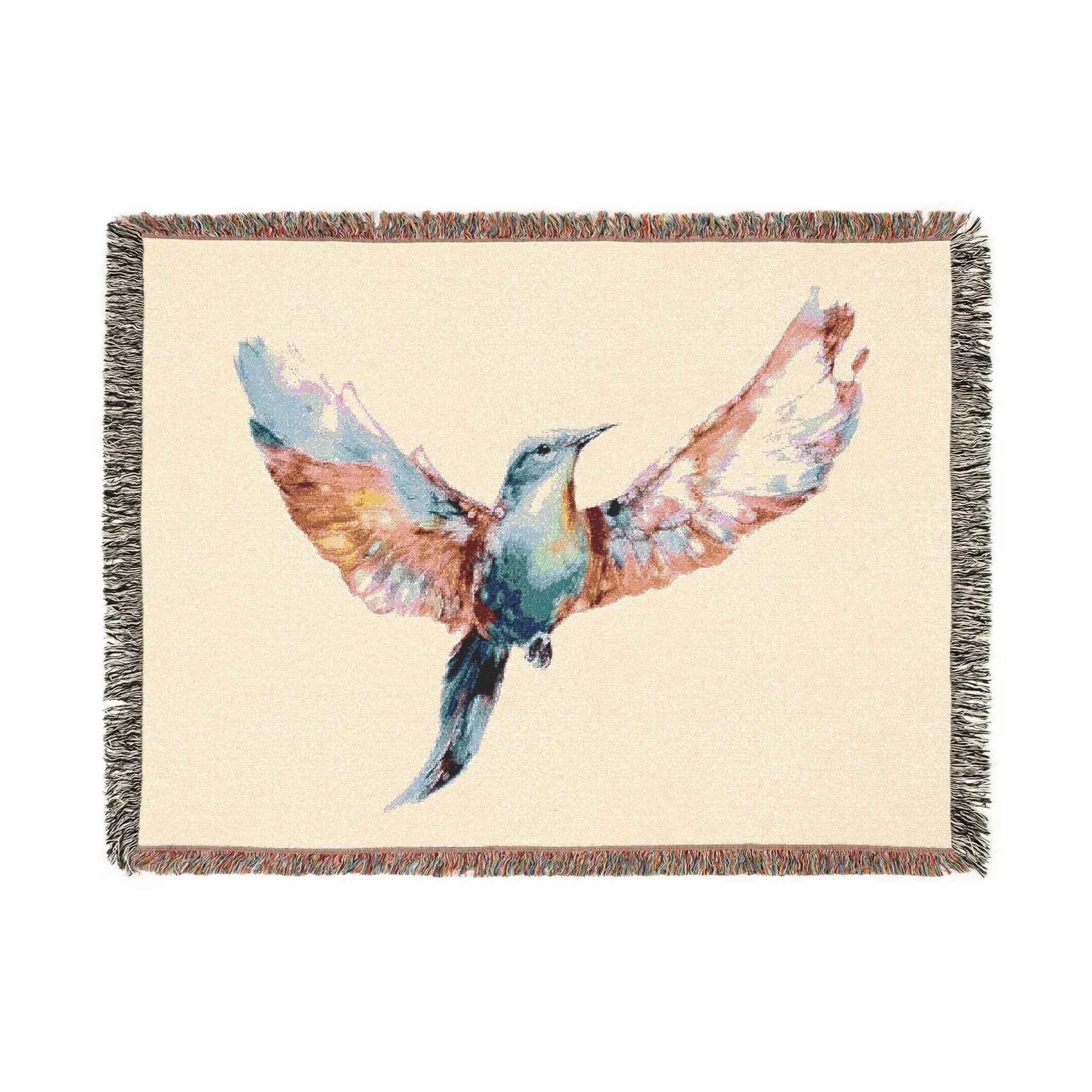 Colorful Bird Woven Blanket - Cozy Throw for Home Decor, Perfect Gift for Bird Lovers, Unique Wall Art, Stylish Layering