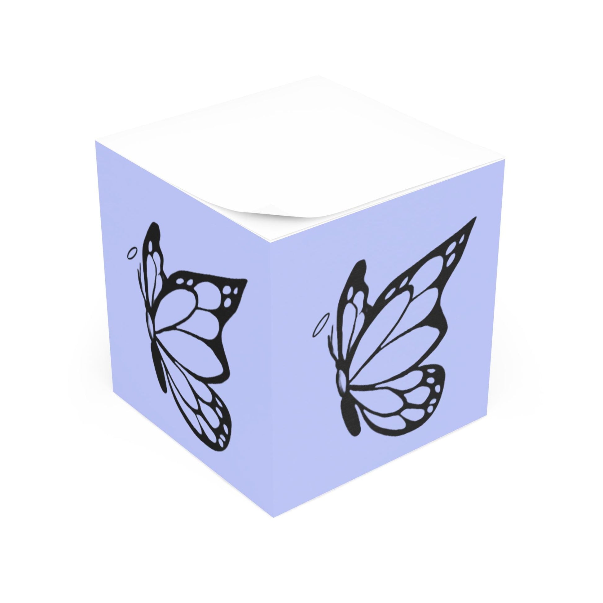 Butterfly Note Cube - Inspirational Sticky Notes for Home Office, Butterfly Decor, Gift for Her, Study Supplies, Halo Butterfly, Journaling