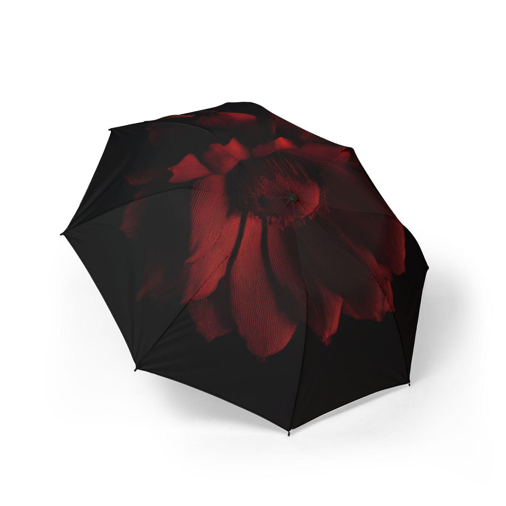 Burgundy Floral Umbrella - Stylish Rain Gear, Compact Travel Umbrella, Gift for Her, Halo Butterfly, Summer Festivals, Stylish Rain [...]