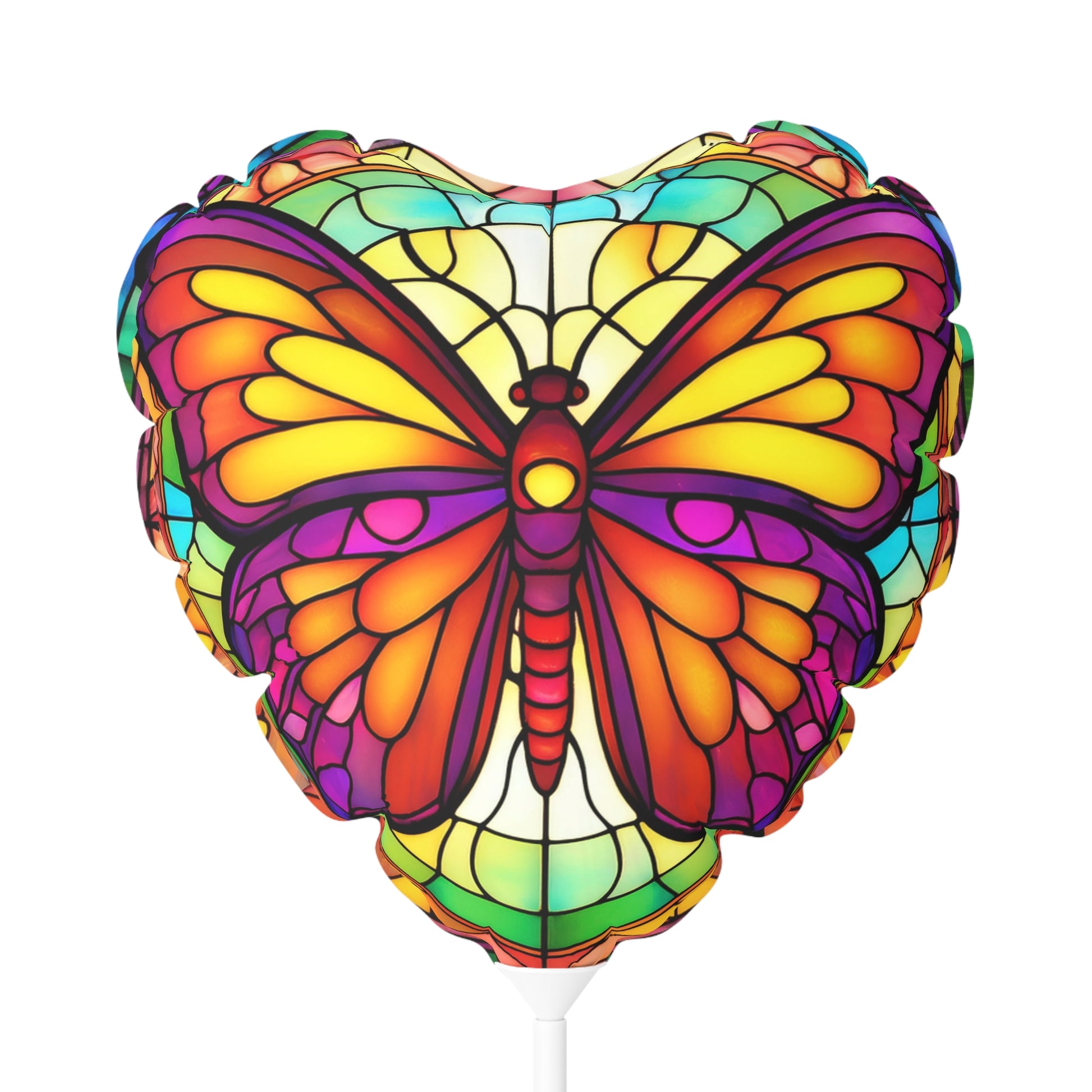 Colorful Butterfly Heart-Shaped Balloons, Party Decor, Birthday Celebration, Floral Theme, Event Decorations, Kids' Birthday Parties