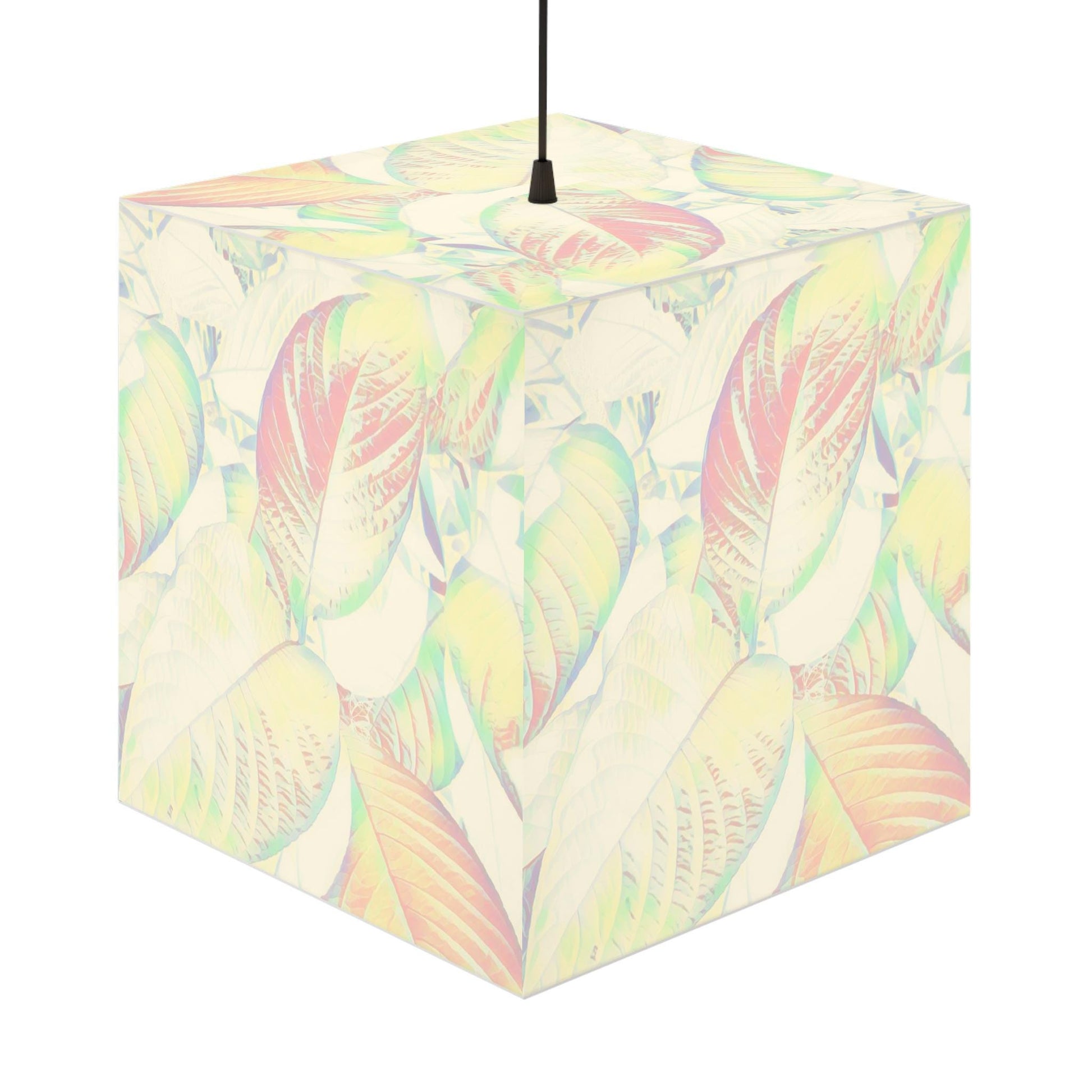 Botanical Glow Lamp - Chic Leaf Pattern Hanging Light Fixture, Boho Decor for Home, Nature-Inspired Lighting, Halo Butterfly