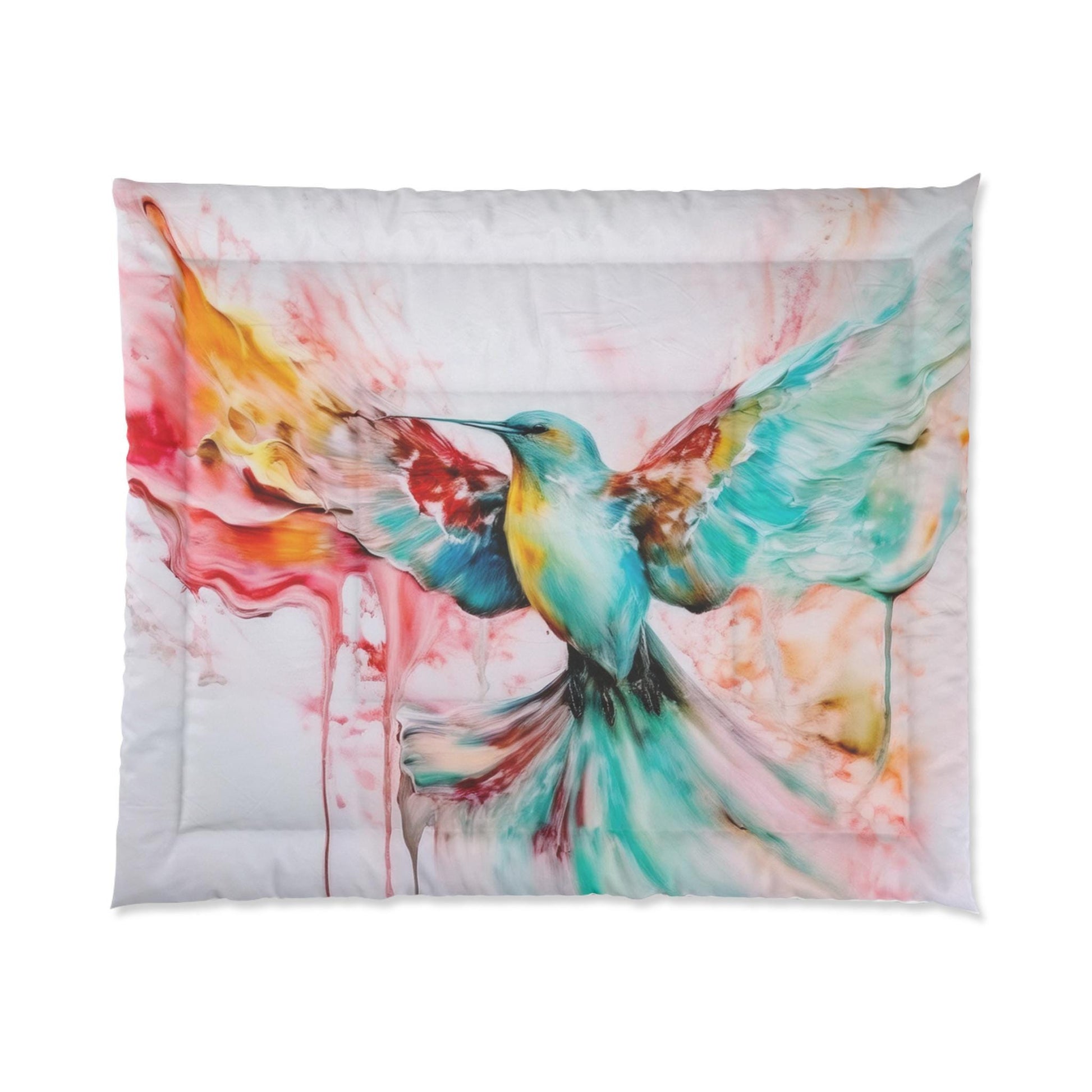 Colorful Bird Comforter - Cozy Bedding for Nature Lovers, Vibrant Home Decor, Perfect for Gifts, Boho Style, Bedroom Makeover