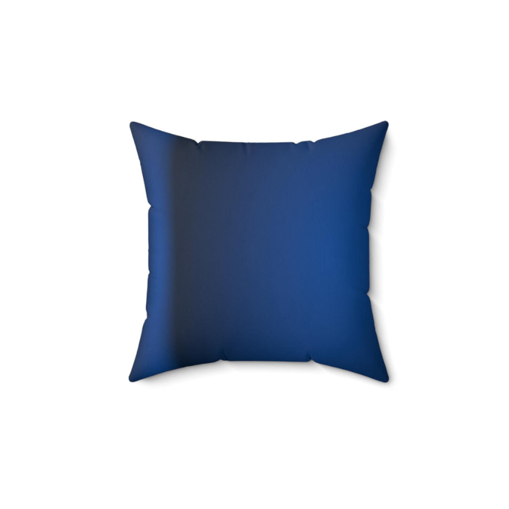 Blue Stained Glass Halo Butterfly Faux Suede Square Pillow Decorative Cushion, Cozy Home Accent, Butterfly Decor, Modern Sofa Pillow