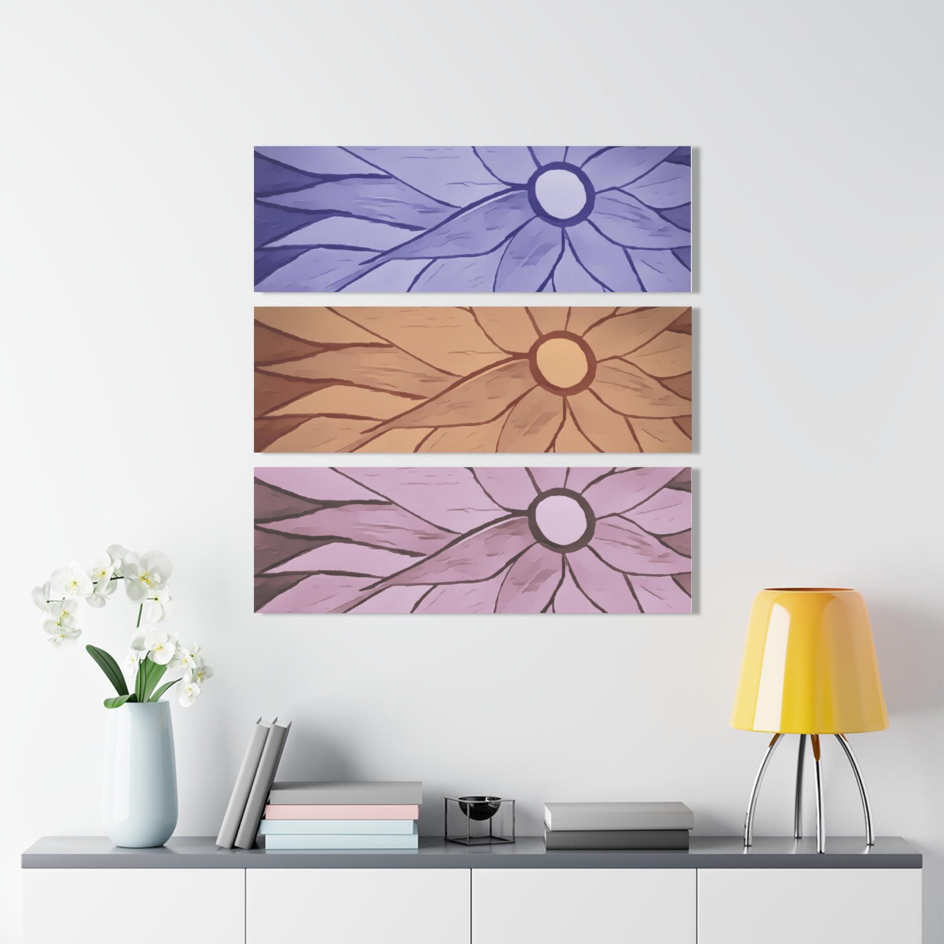 Artistic Acrylic Flower Triptych Prints, Wall Decor, Modern Art, Home Decoration, Unique Gift, Colorful Wall Art