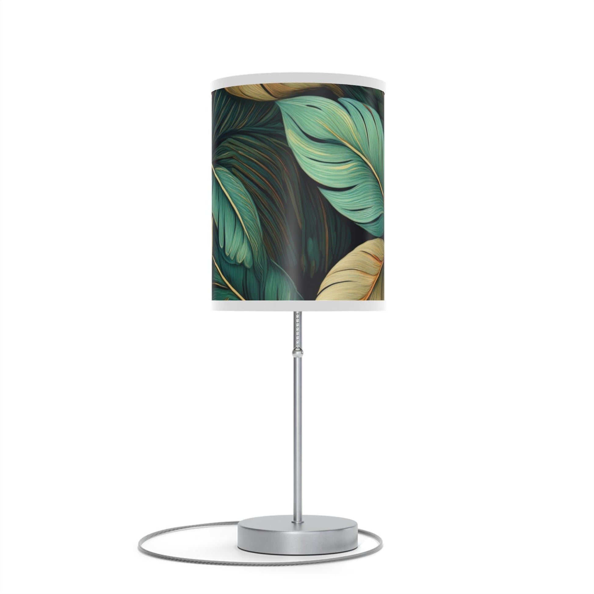 Botanical Leaf Table Lamp, Boho Home Decor, Bedroom Nightstand Light, Greenery Accent, Modern Lighting Fixture, Halo Butterfly