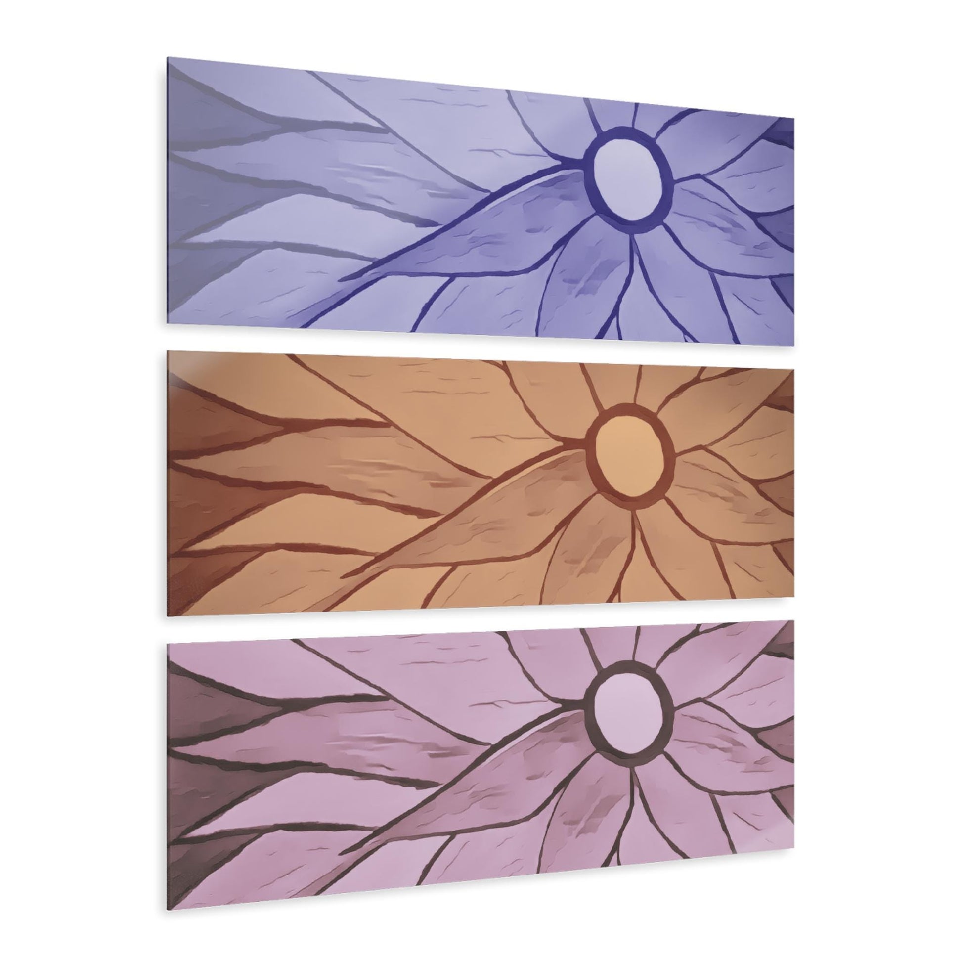 Artistic Acrylic Flower Triptych Prints, Wall Decor, Modern Art, Home Decoration, Unique Gift, Colorful Wall Art