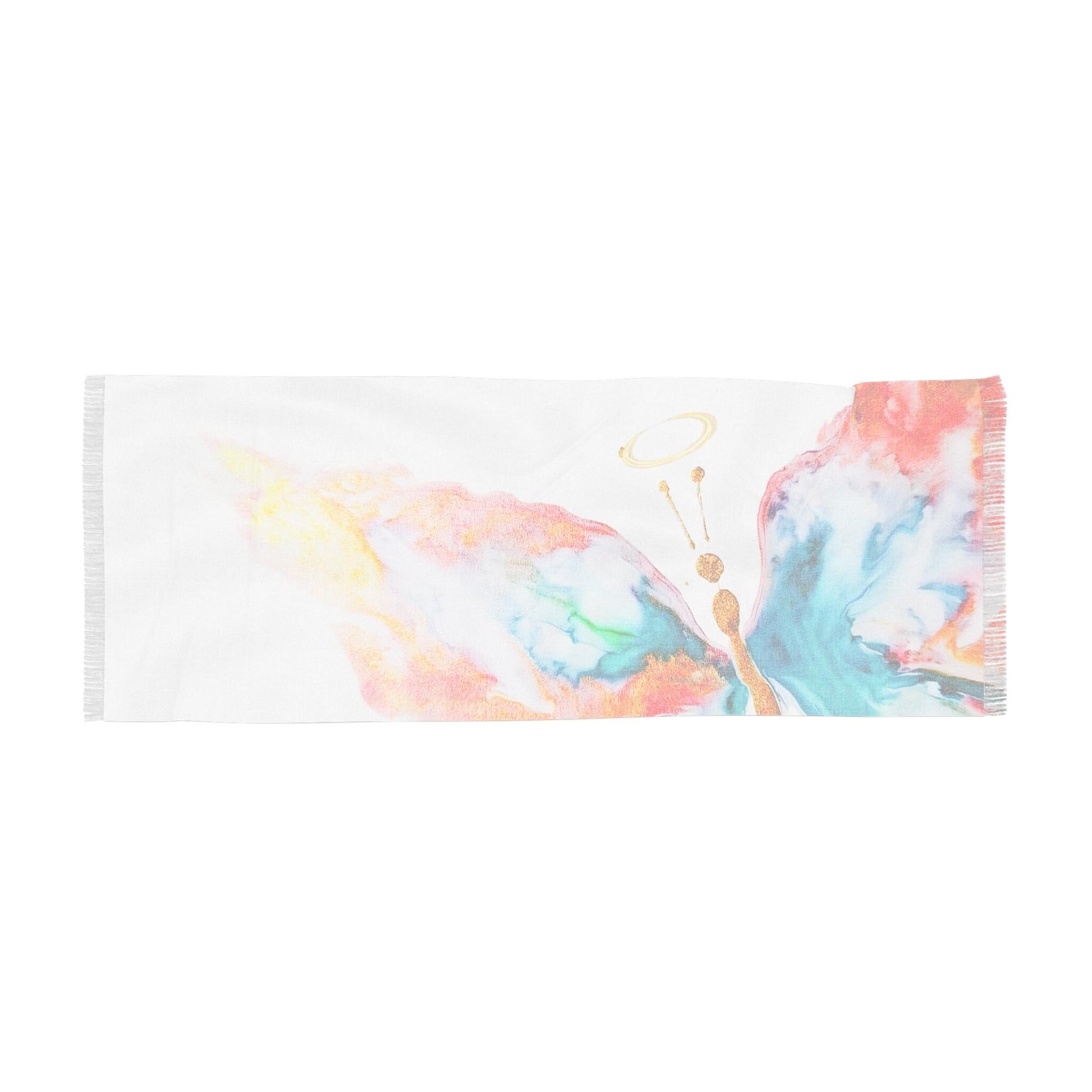 Colorful Halo Butterfly Light Scarf | Summer Accessories, Lightweight Scarf, Spring Fashion, Gift for Her, Boho Style