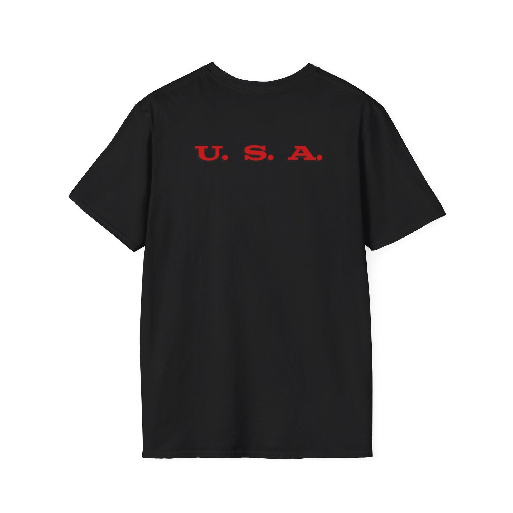 Patriotic U.S.A. Lip Home Sweet Home - Unisex Softstyle T-Shirt, USA Pride Shirt, Made in America Tee, Halo Butterfly,  Independence Vintage
