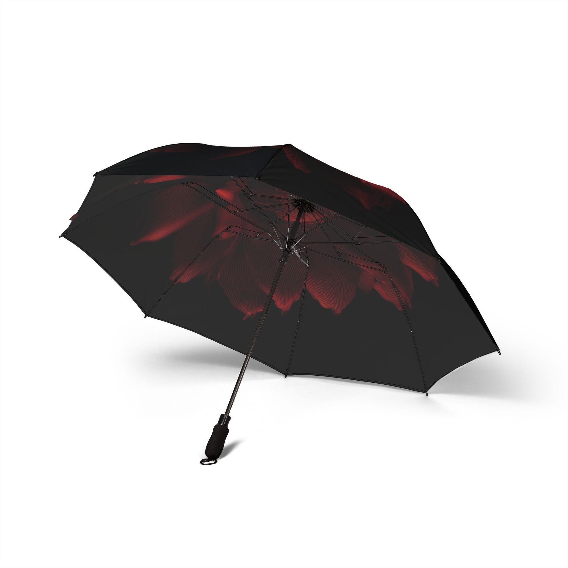 Burgundy Floral Umbrella - Stylish Rain Gear, Compact Travel Umbrella, Gift for Her, Halo Butterfly, Summer Festivals, Stylish Rain [...]