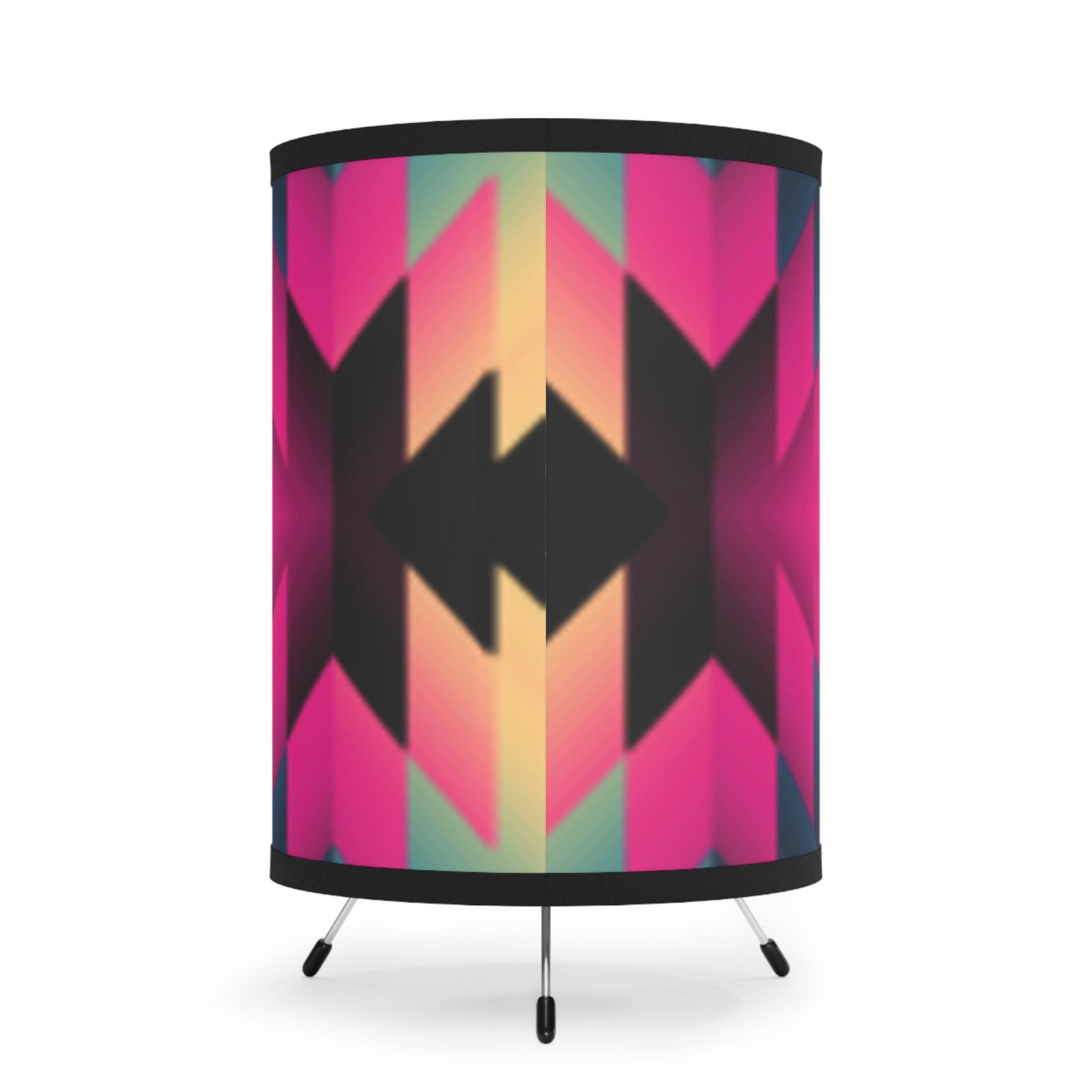Colorful Bohemian Tripod Lamp - Modern Accent Lighting, Home Decor, Unique Gift, Geometric Design, Contemporary Style