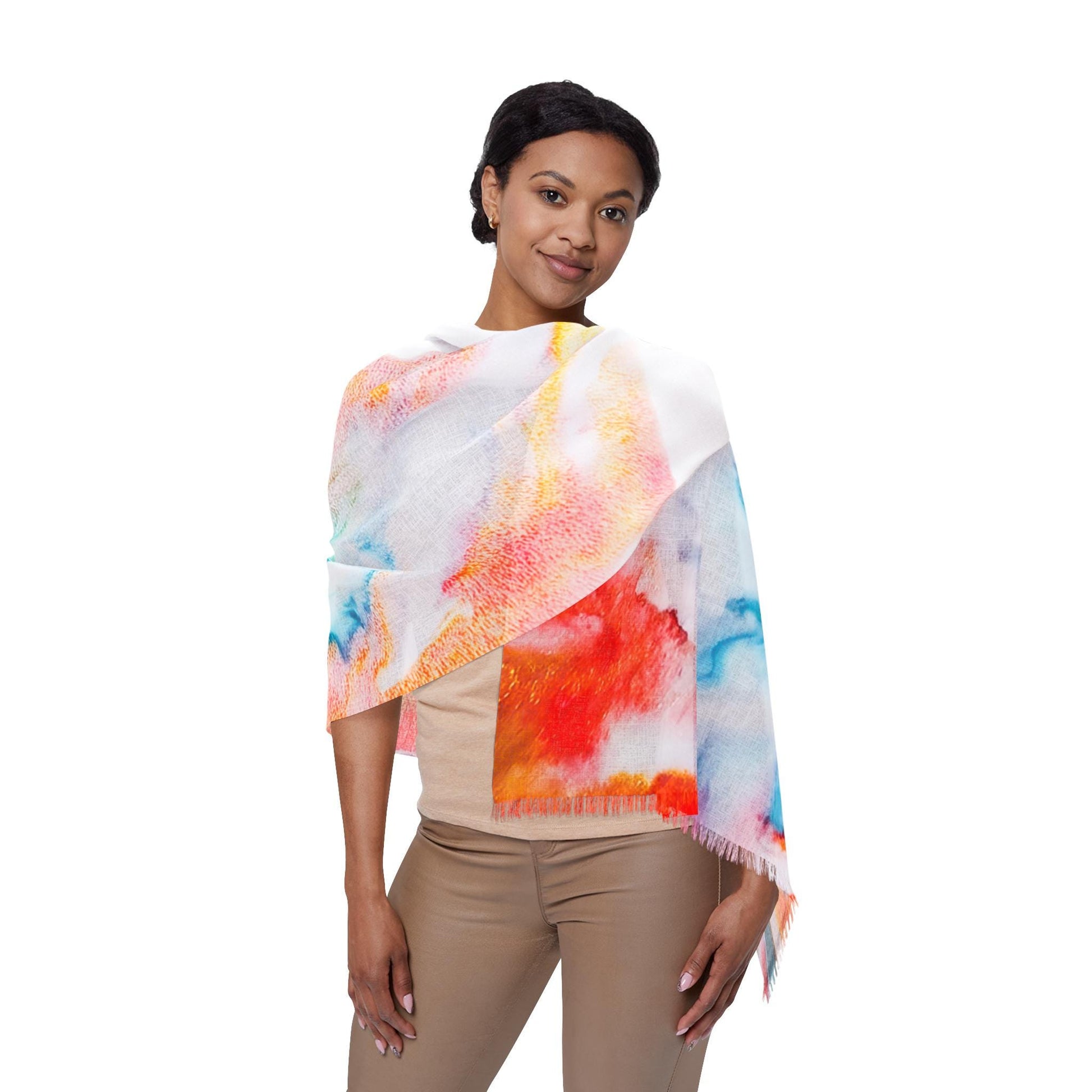 Colorful Halo Butterfly Light Scarf | Summer Accessories, Lightweight Scarf, Spring Fashion, Gift for Her, Boho Style