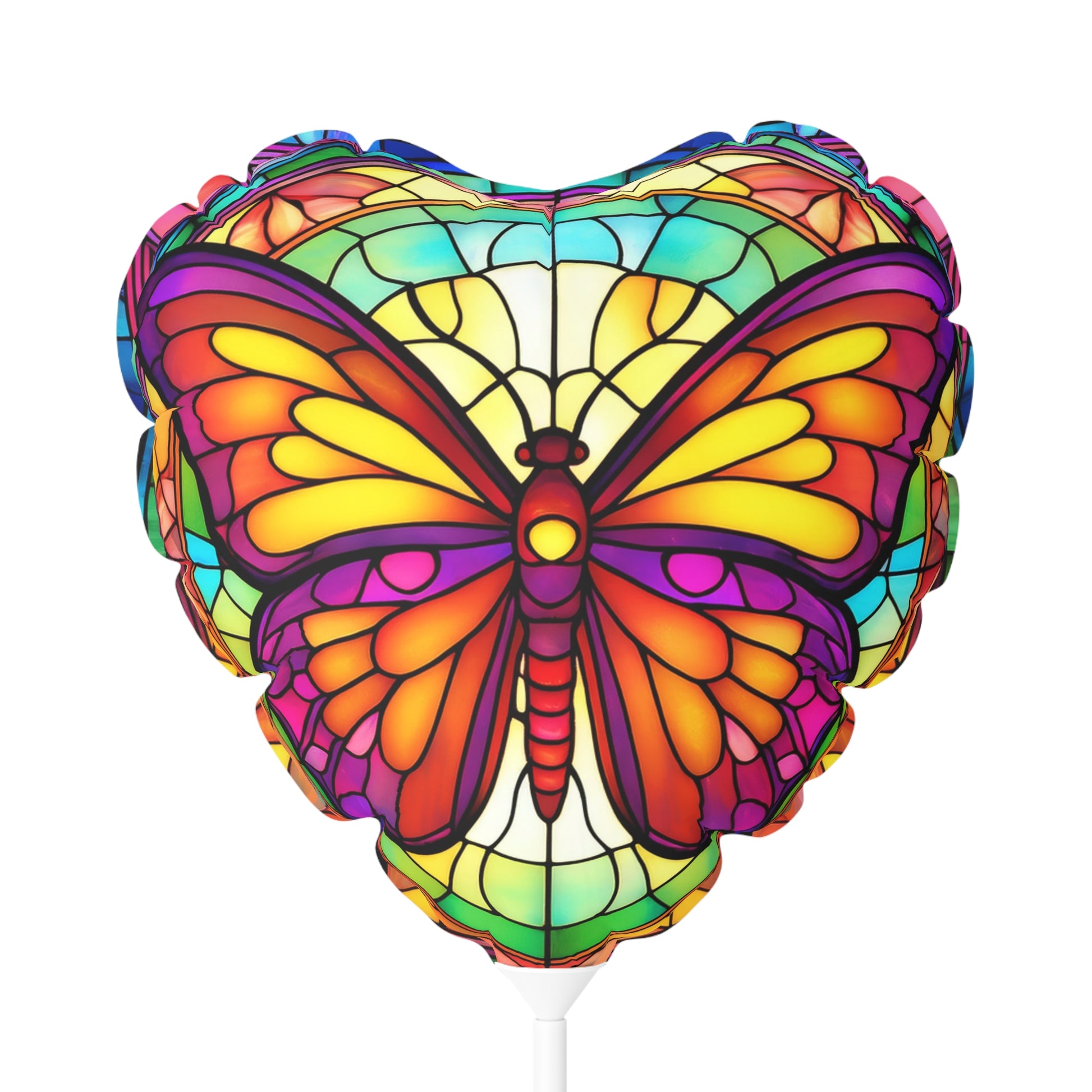 Colorful Butterfly Heart-Shaped Balloons, Party Decor, Birthday Celebration, Floral Theme, Event Decorations, Kids' Birthday Parties