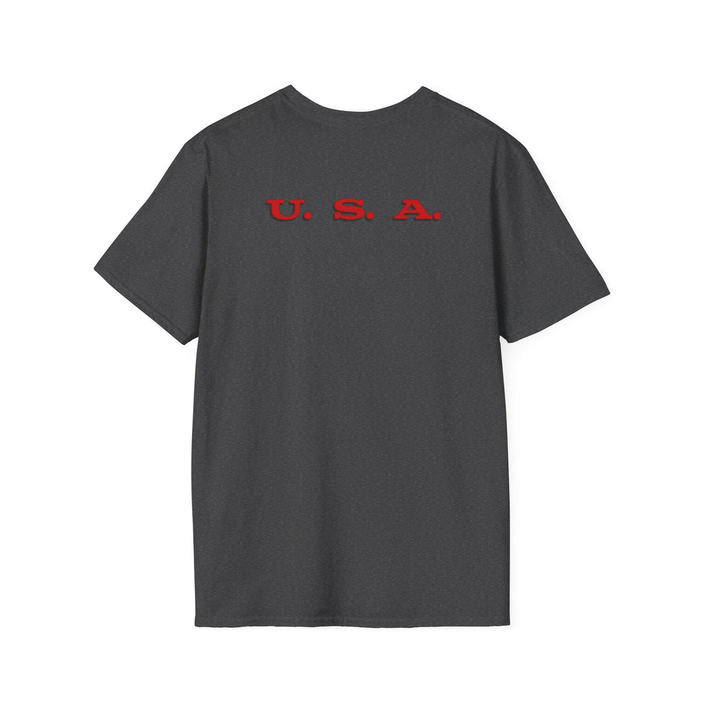 Patriotic U.S.A. Lip Home Sweet Home - Unisex Softstyle T-Shirt, USA Pride Shirt, Made in America Tee, Halo Butterfly,  Independence Vintage