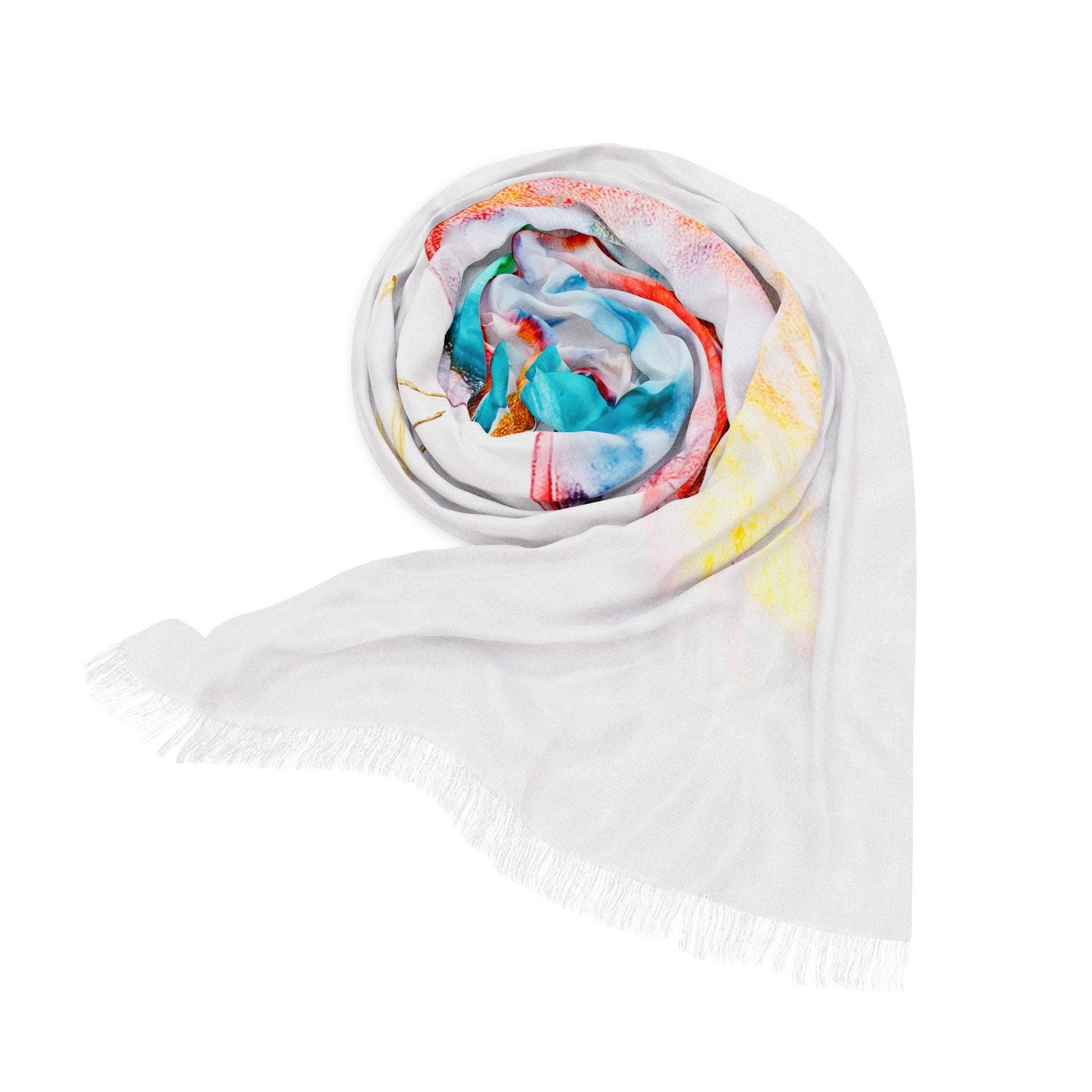 Colorful Halo Butterfly Light Scarf | Summer Accessories, Lightweight Scarf, Spring Fashion, Gift for Her, Boho Style