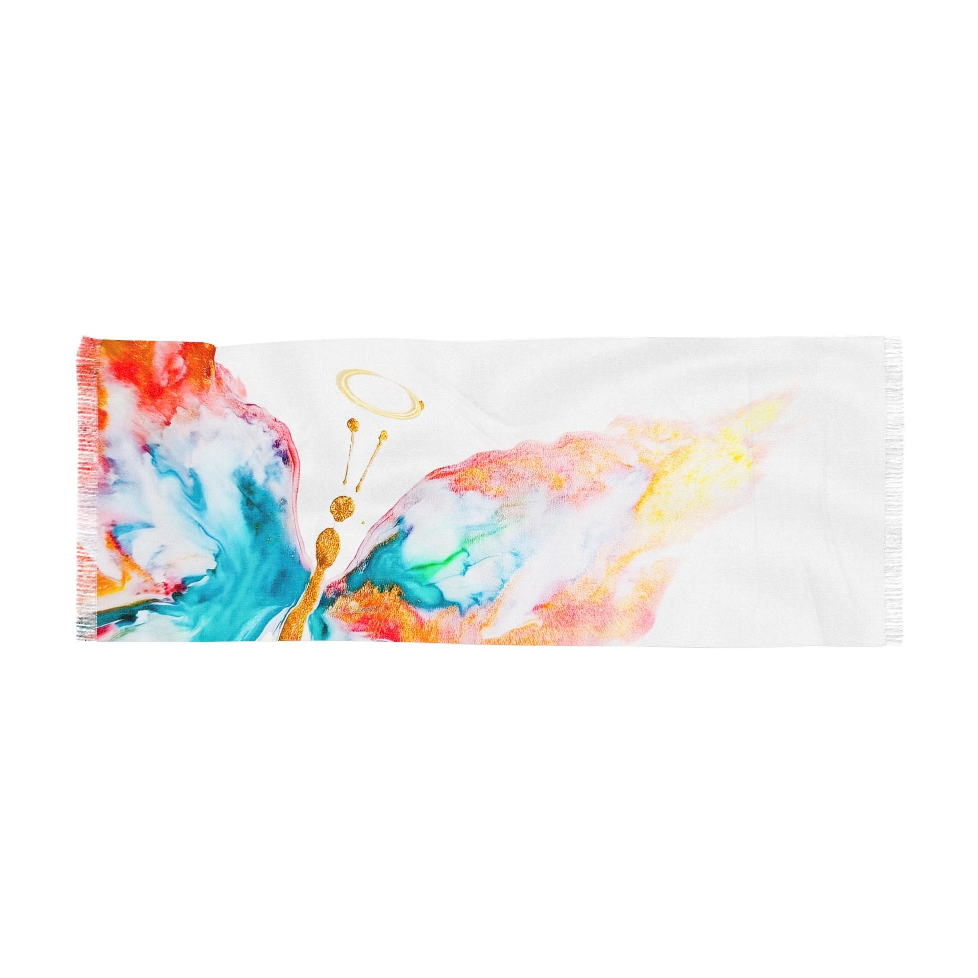Colorful Halo Butterfly Light Scarf | Summer Accessories, Lightweight Scarf, Spring Fashion, Gift for Her, Boho Style