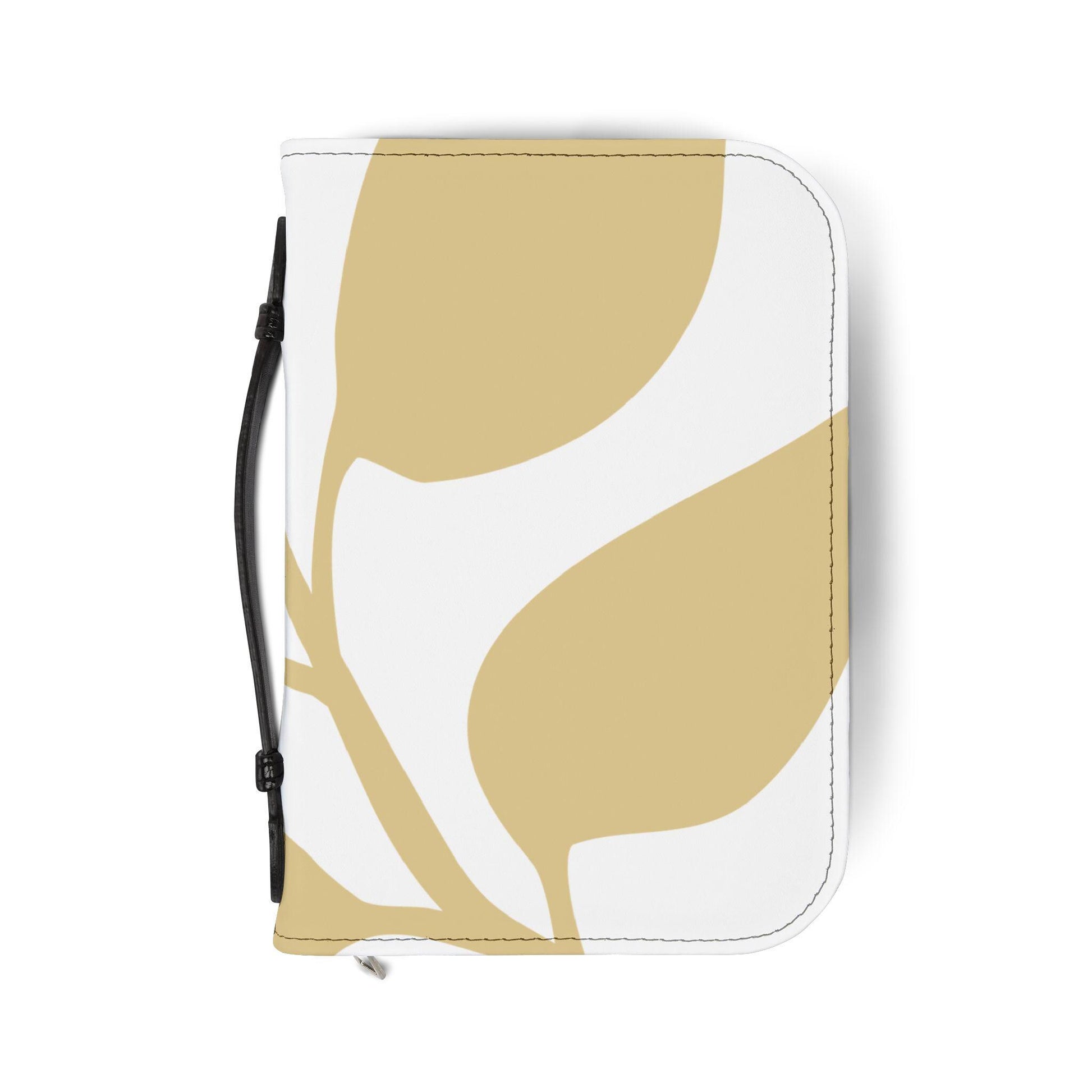 Chic Bible Cover with Leaf Design, Elegant Scripture Case, Christian Gift, Religious Journal Protector, Minimalist Bible Sleeve