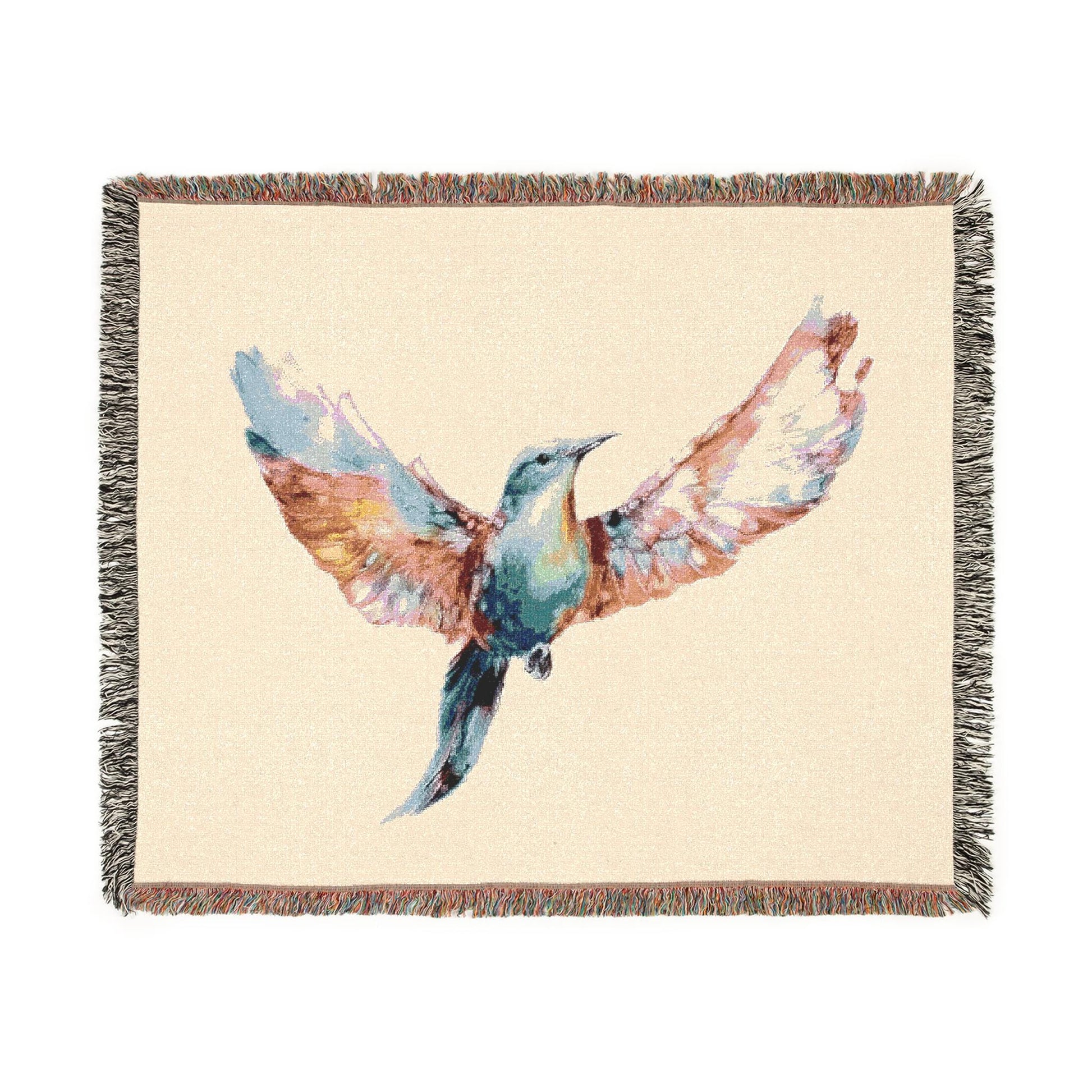 Colorful Bird Woven Blanket - Cozy Throw for Home Decor, Perfect Gift for Bird Lovers, Unique Wall Art, Stylish Layering