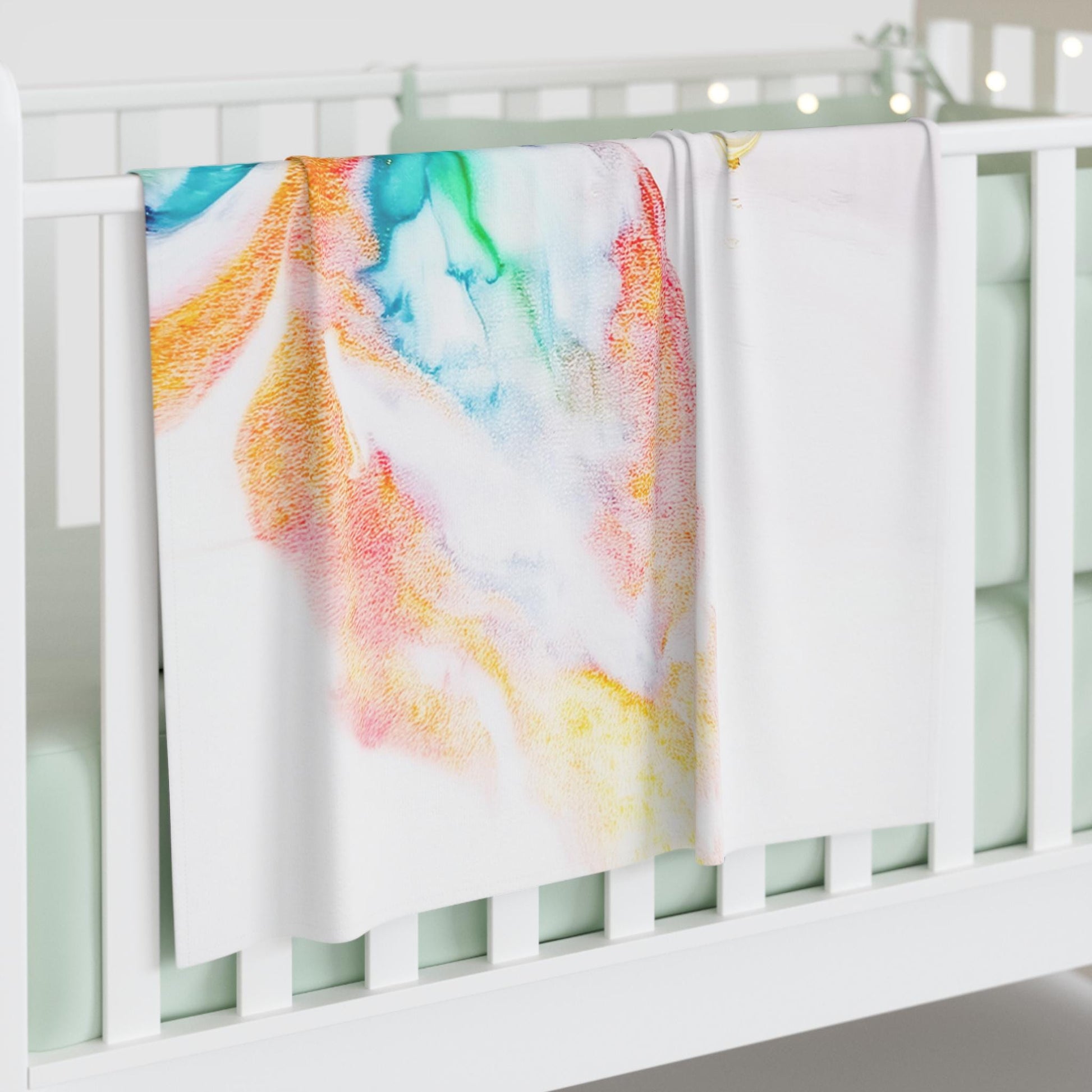 Colorful Halo Butterfly Baby Swaddle Blanket, Newborn Gift, Infant Wrap, Baby Shower Present, Nursery Decor, Soft Blanket