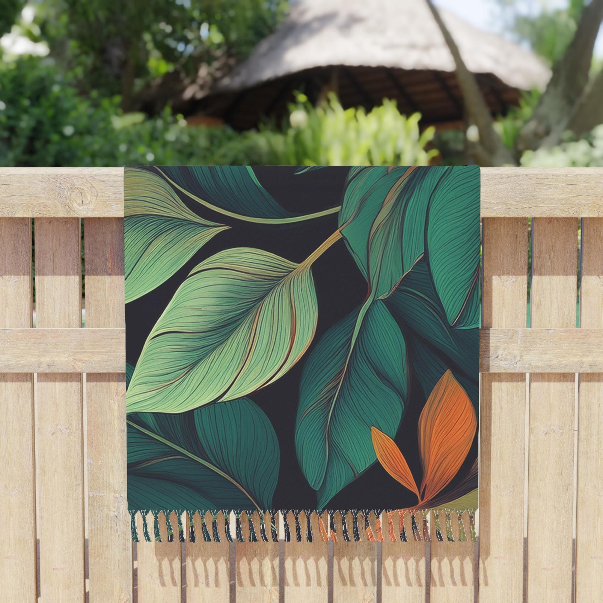 Boho Beach Towel - Tropical Leaf Design, Travel Blanket, Poolside Accessory, Gift for Beach Lovers, Summer Essentials