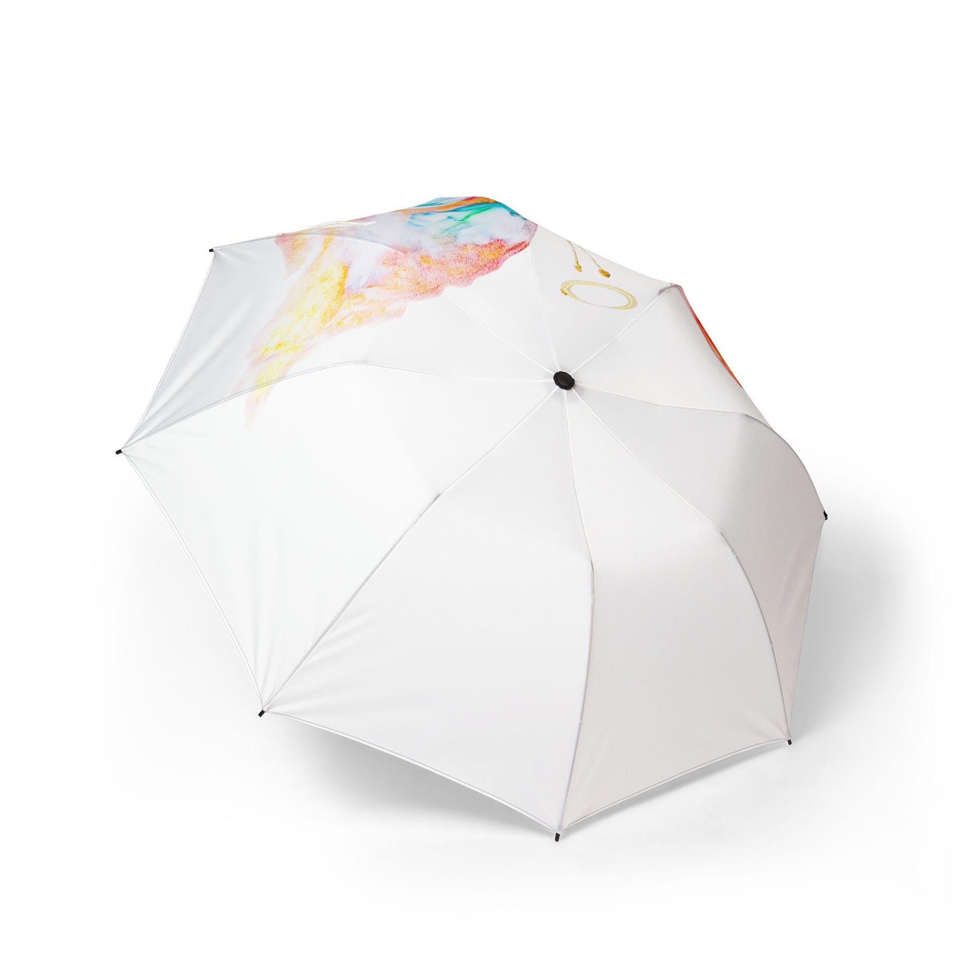 Artistic Halo Butterfly Foldable Umbrella - Colorful Design, Portable Rain Protection, Stylish Rain Gear, Unisex Umbrella
