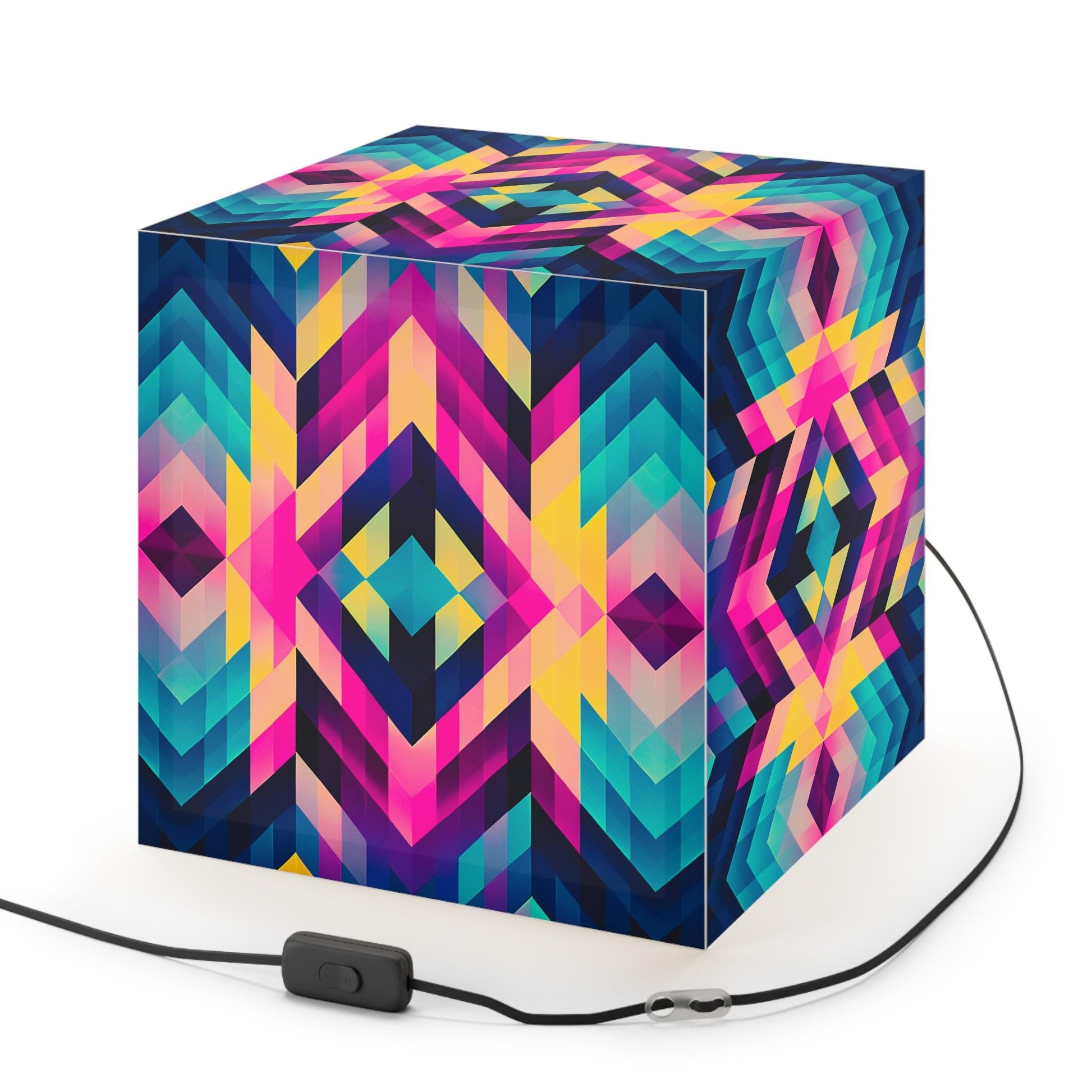 Colorful Geometric Light Cube Lamp | Modern Home Decor, Night Light, Gift for Tech Lovers, Unique Party Lighting, Artistic Table Lamp